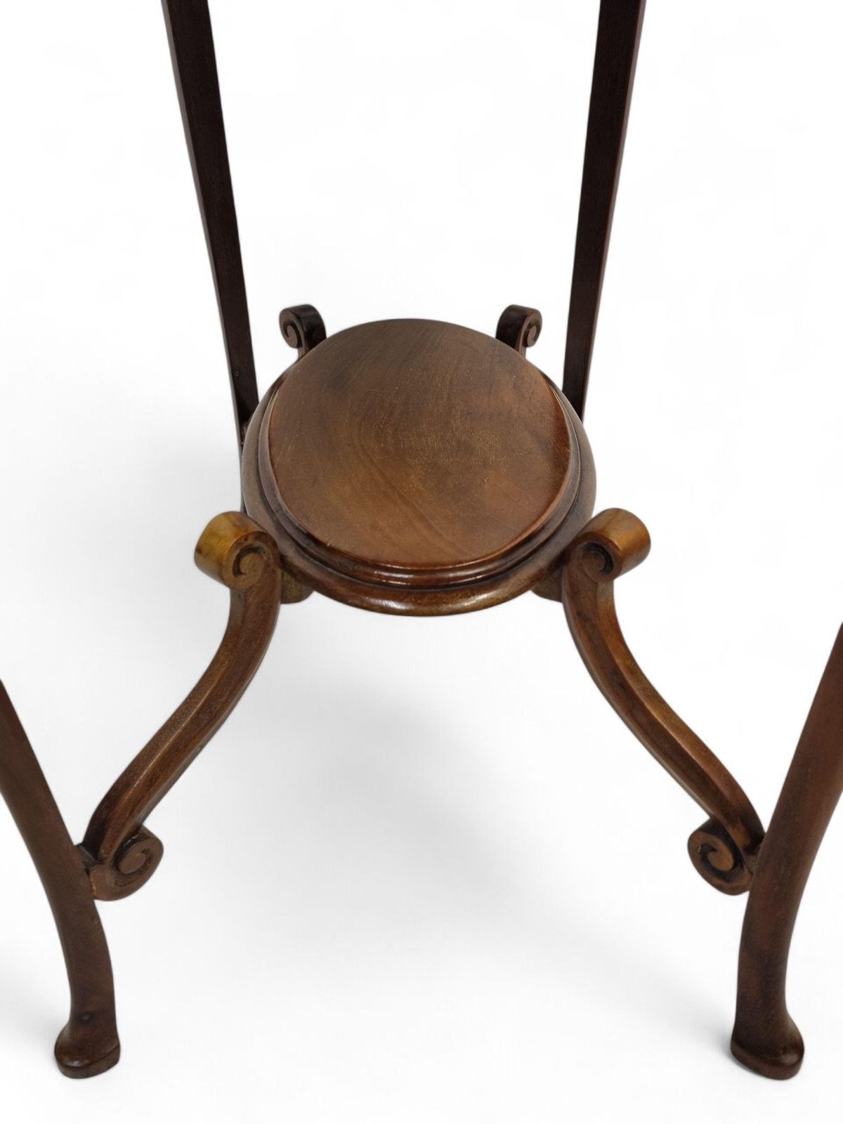 Antique Edwardian Mahogany Two Tier Occasional Table / Servants Wooden Table / Edwardian (1901 1920) Time Period photo vinterior