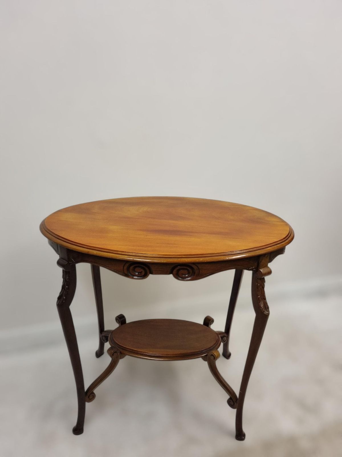 photo furniture Antique Edwardian Mahogany Two Tier Occasional Table / Servants Wooden Table / Edwardian (1901 1920) Time Period