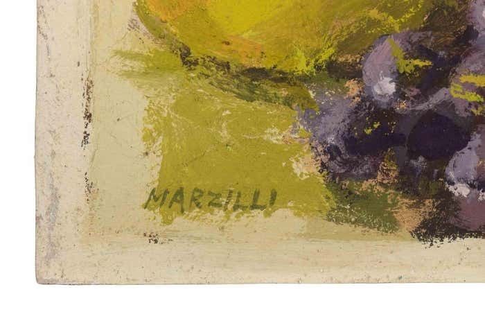 Franco Marzilli Still Life   Oil Painting By Franco Marzilli   1970s photo for sale