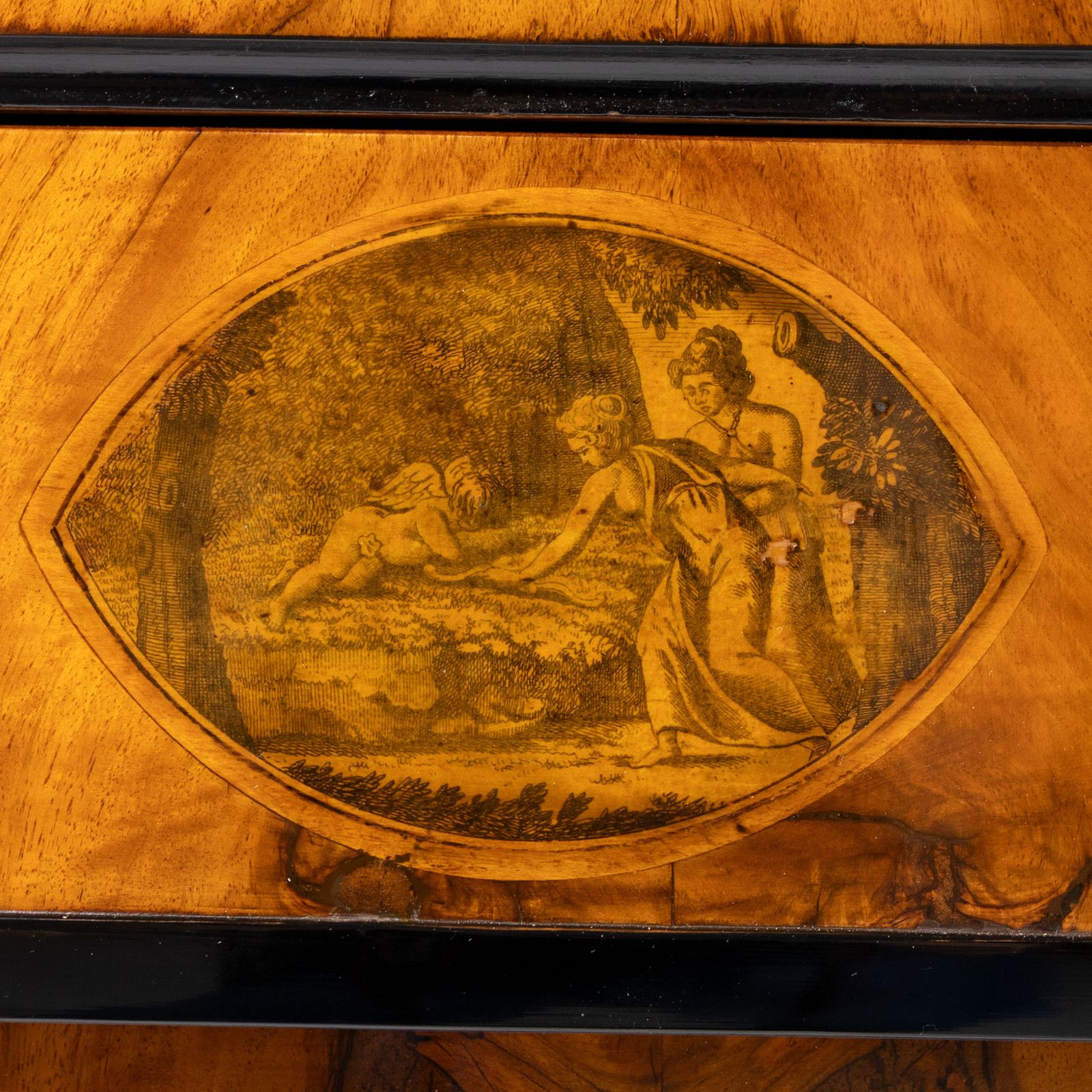 Meubels Ladekast Met Transferdecoratie, Zuid Duitsland, Ca. 1820 photo