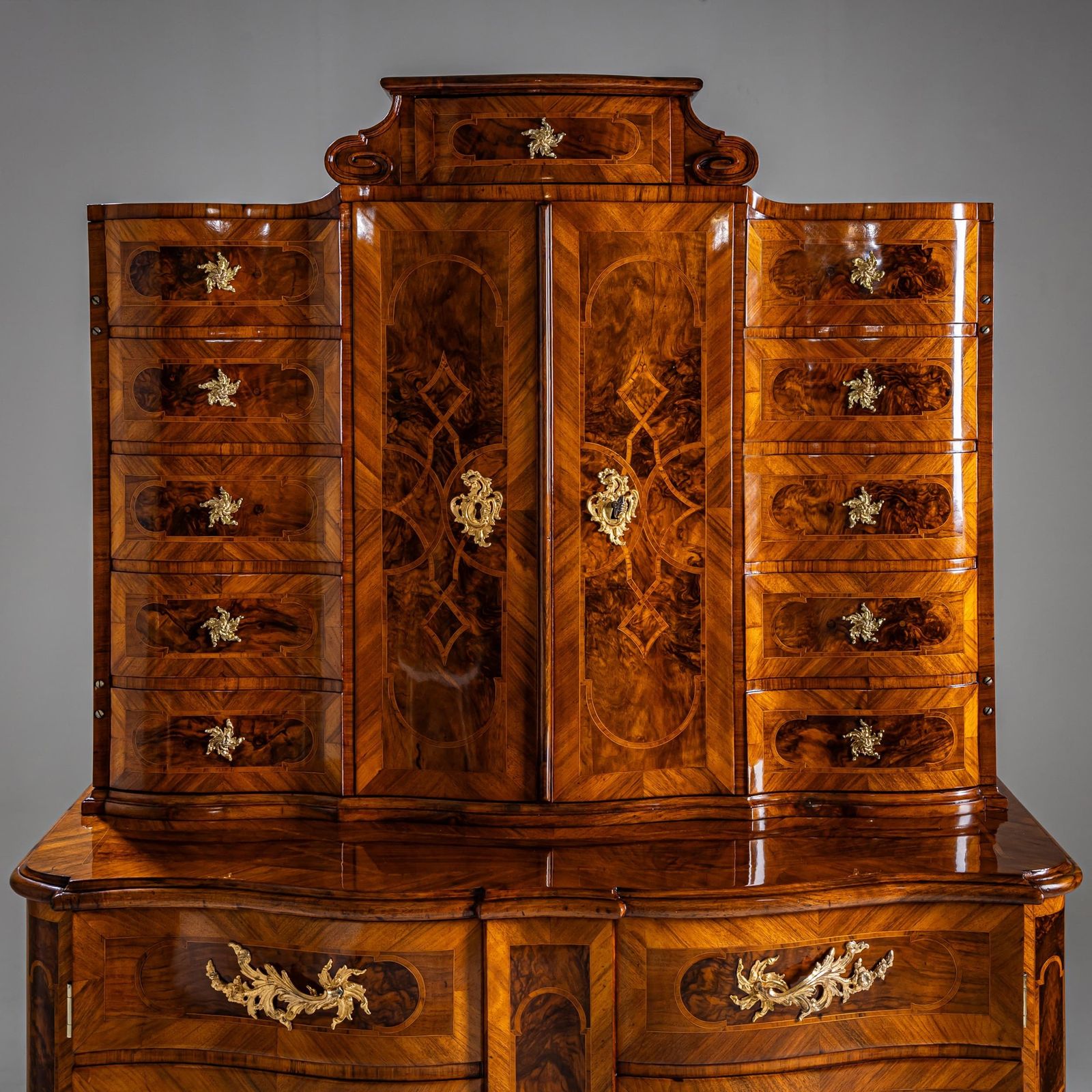 Furniture Baroque Trompe L’œil Cabinet, Southern Germany, Mid 18th Century photo