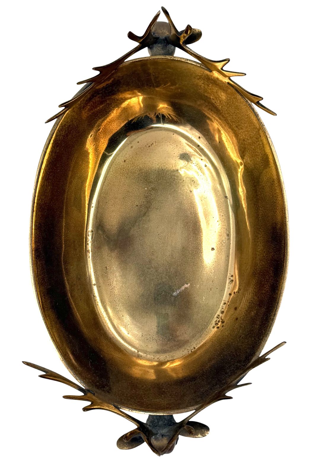Mid Century Modern Brass Deers Centerpiece / Bowl, France 1970s photo buy