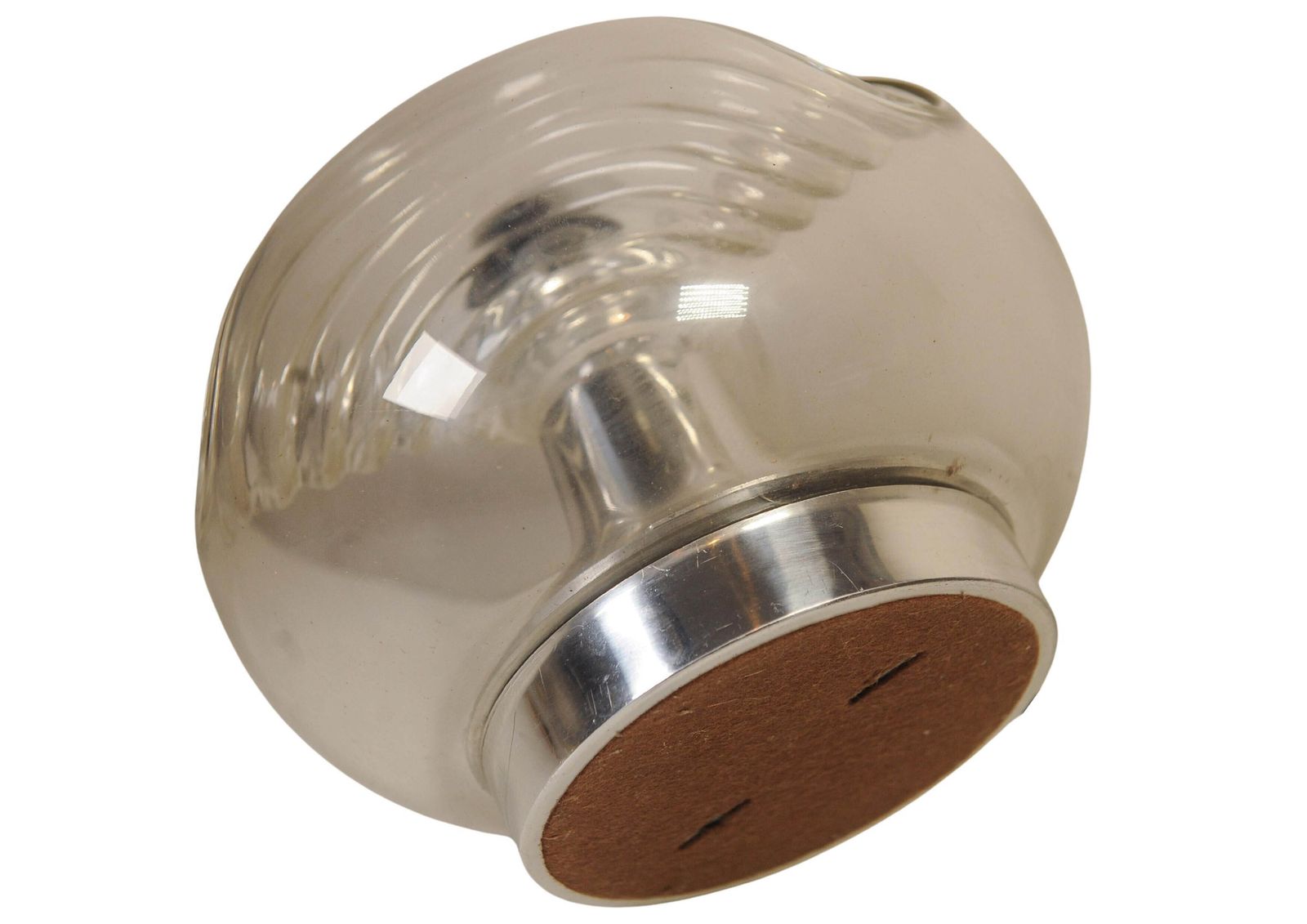 photo furniture Art Deco Design Organic Moulded Glass & Chrome Table Lamp By Mégal Ag Swiss