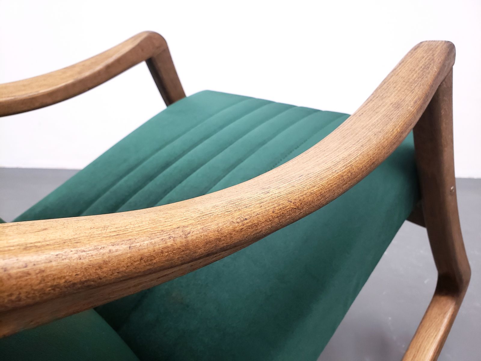1960 Rocking Chair By Ton In Royal Greenvelvet photo furniture