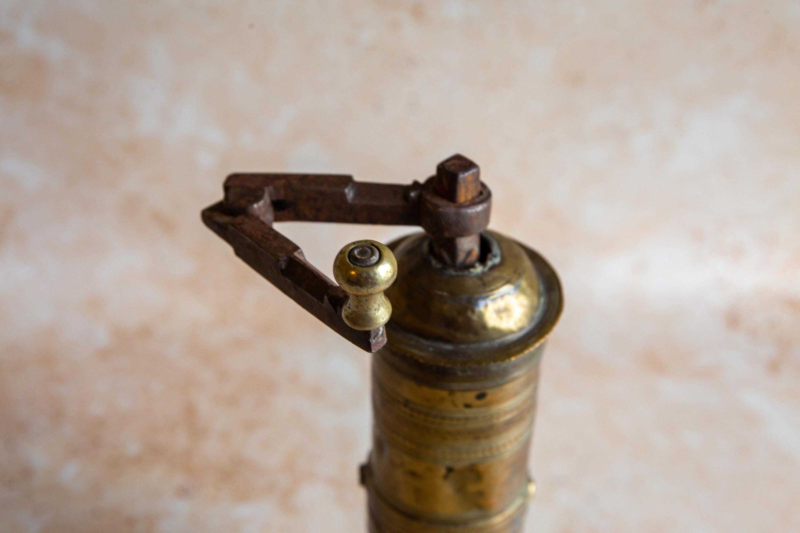 Antique Brass Coffee Grinder, Turkish Coffee Grinder, Vintage Turkish Brass Coffee Mill, Antique Brass Spice Mill photo Home Decor