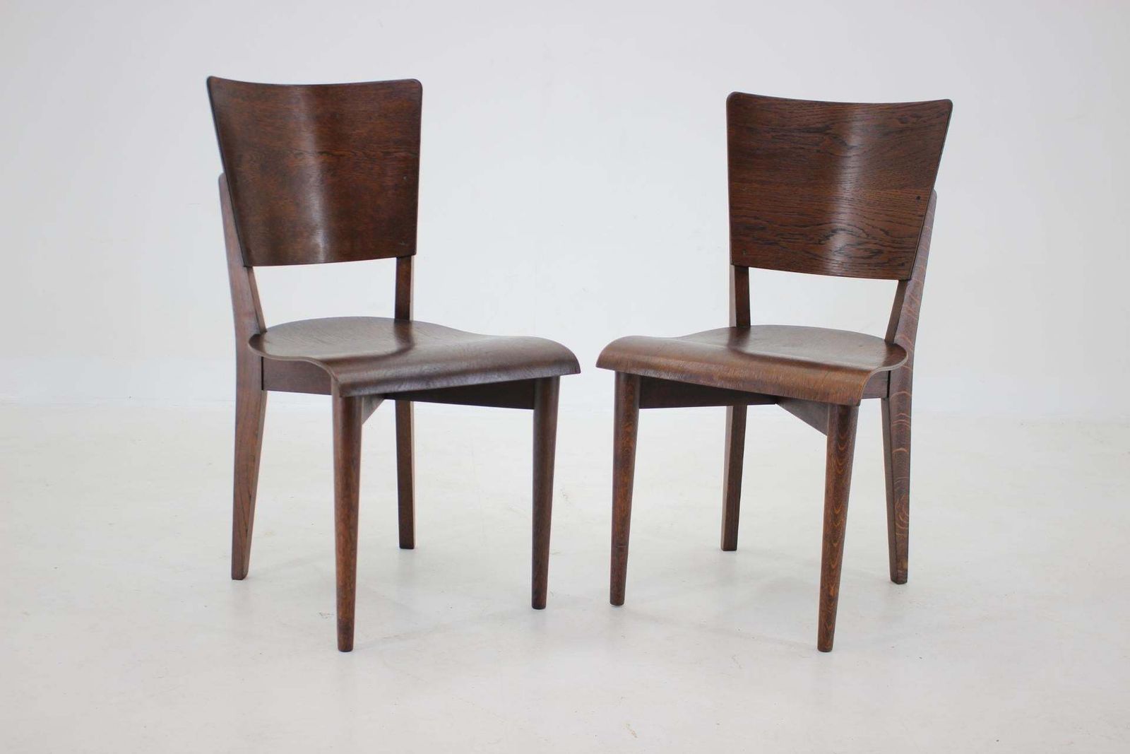 1950s Pair Of Rare J.Halabala Side Chairs By Up Zavody, Brno photo furniture