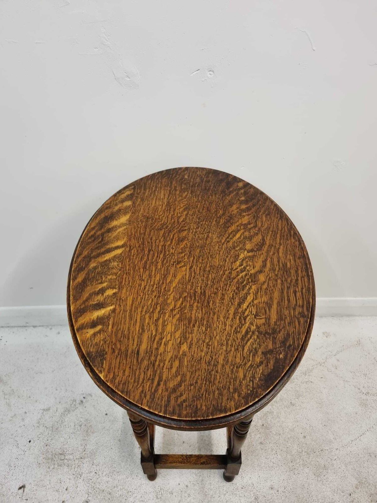 Antique Oak Side Occasional Oval Hall Table / C1900 / Free Delivery photo for sale