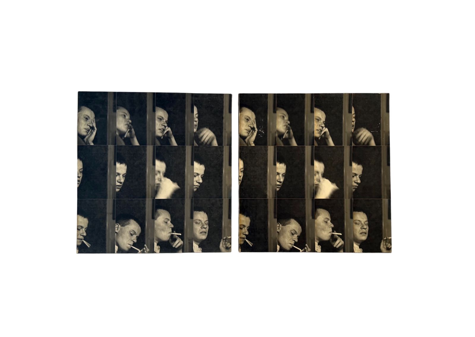 Gerry Hunt (1927   2023), 'William' Set Of  2 Photographical Works Mounted On Wood Panels, Uk 1979 photo vintage
