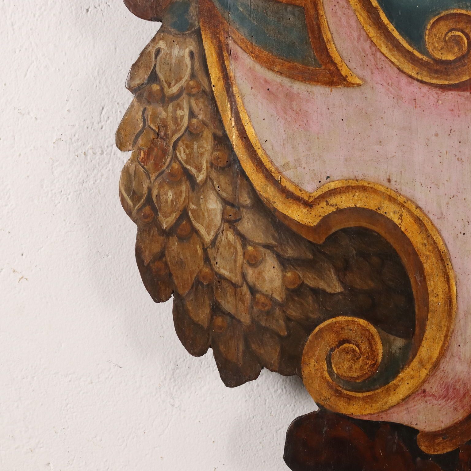 Antique Baroque Coat Of Arms Pasqui Poplar Florence XVIII Century photo buy