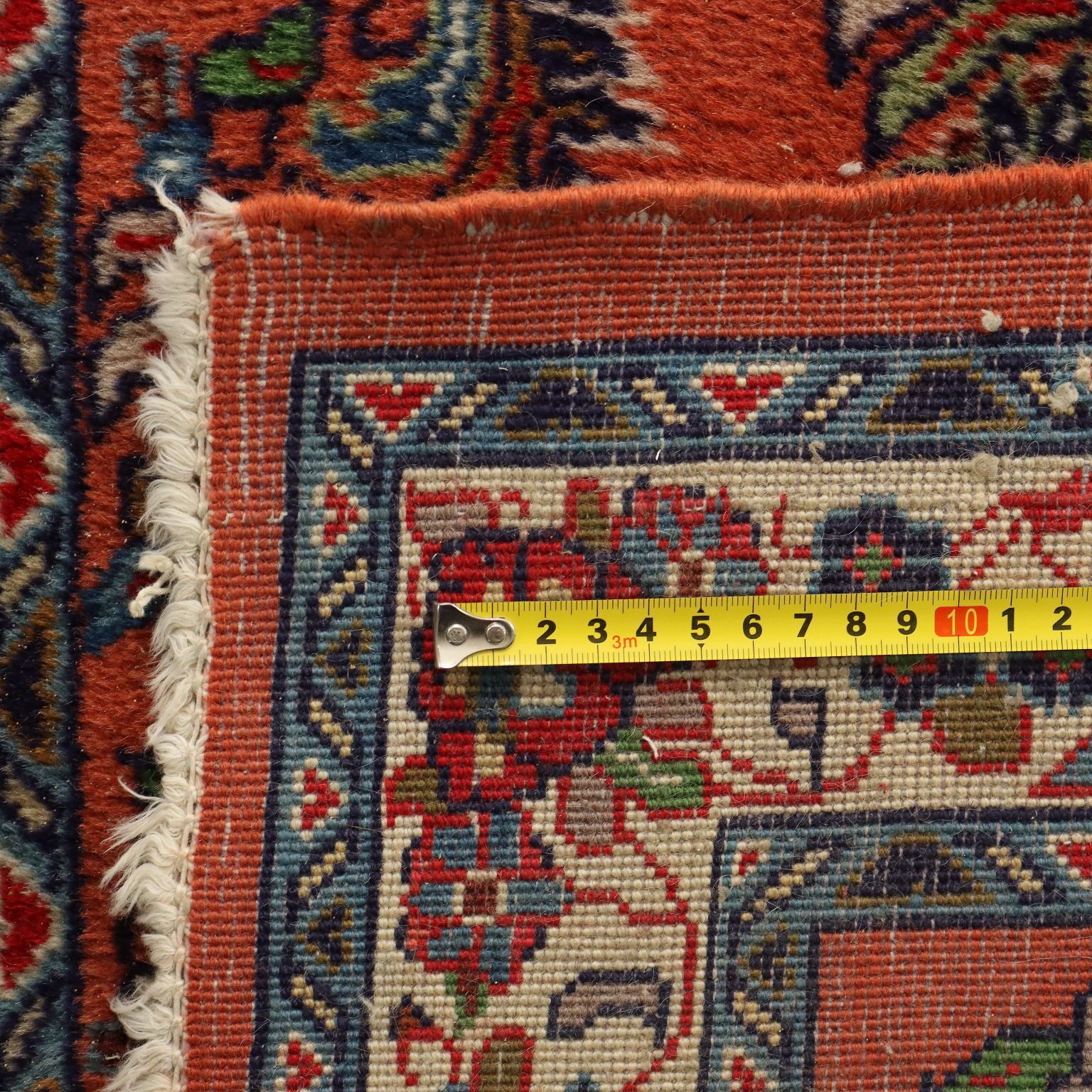 Antique Asian Carpet Wool Cotton Heavy Knot 115 X 25 In photo buy