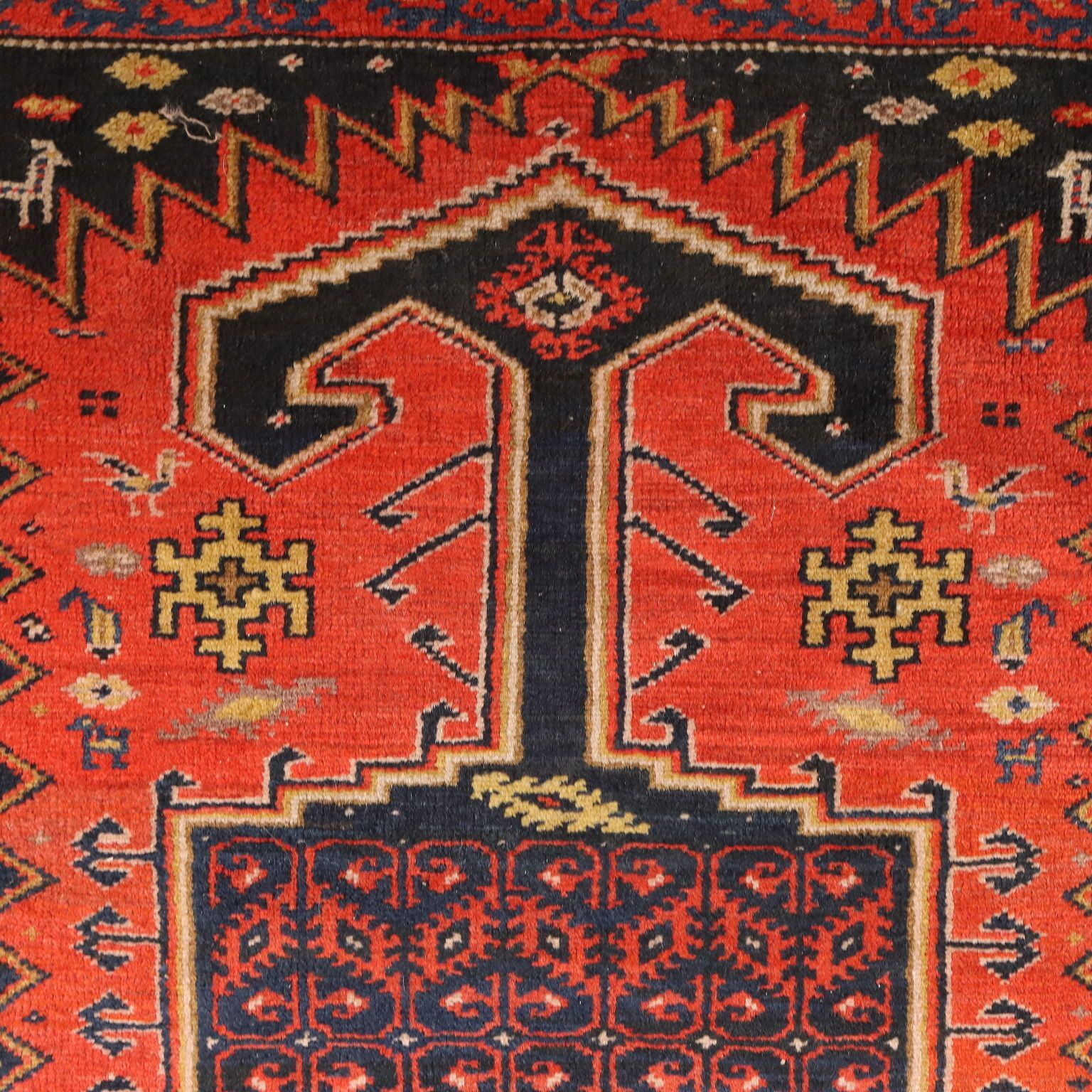 Antique Asian Carpet Cotton Wool Thin Knot 165 X 43 In photo Textiles