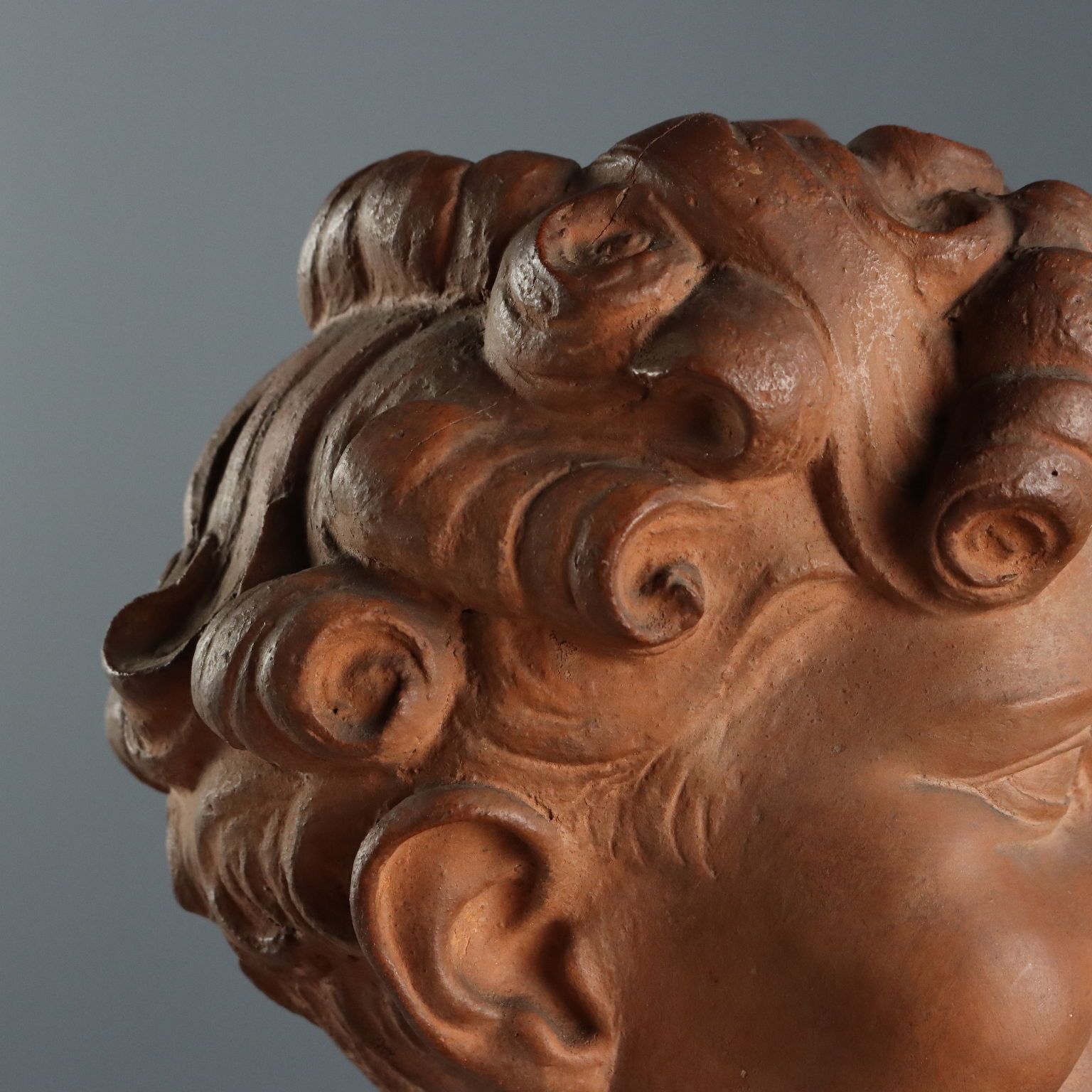 Antique Bust Of Boy Terracotta Signed A. Menchi Art XX Century photo 360.0