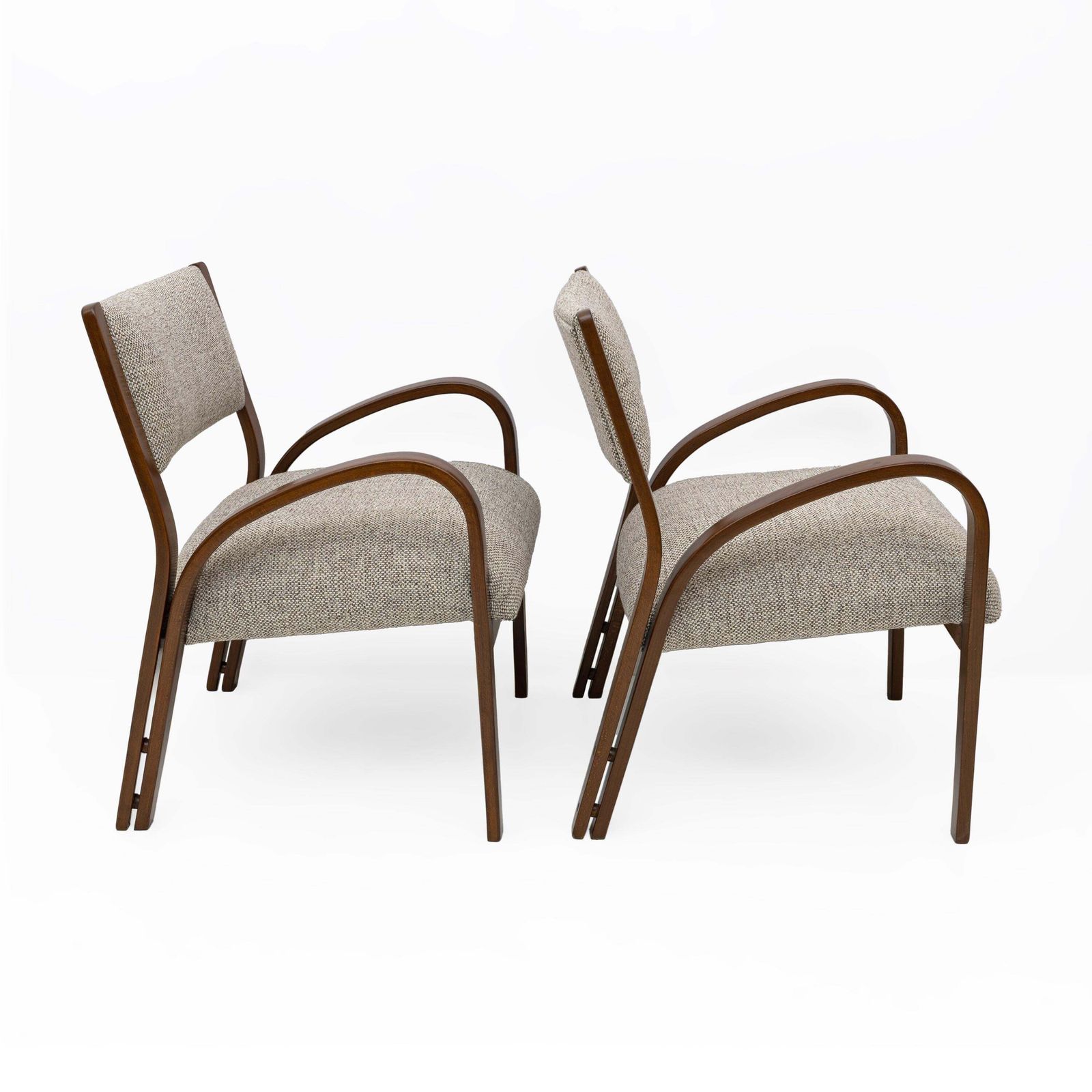 Art Dèco Italian Fabric Two Armchairs And Small Sofa, 1930s photo vinterior