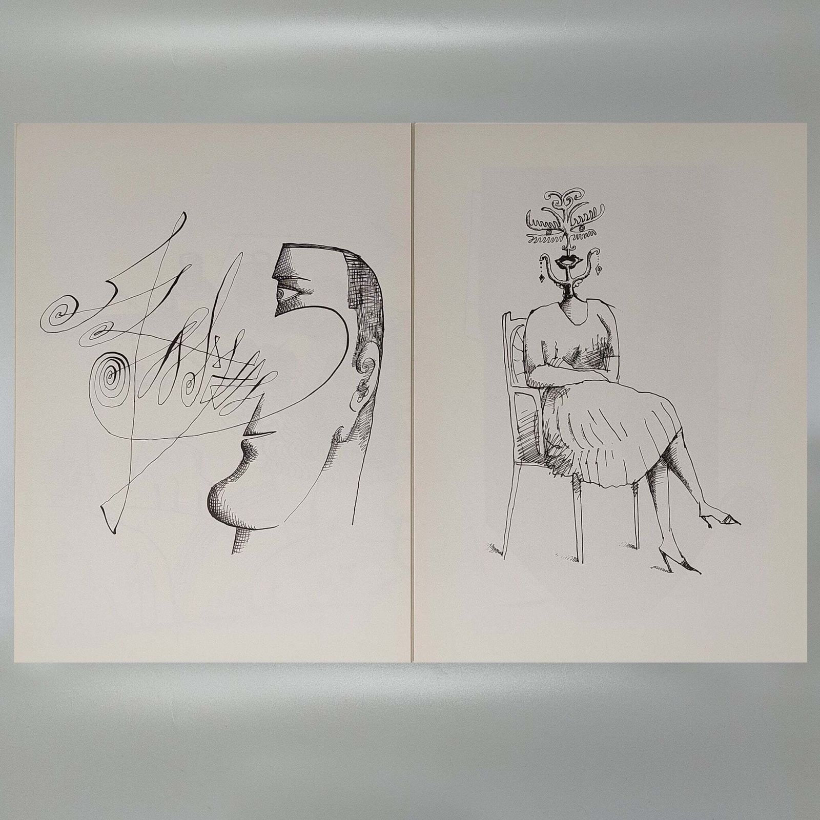 Home Decor Saul Steinberg "Behind The Mirror" No. 157 With Fourteen Lithographs By Maeght Editeur. photo