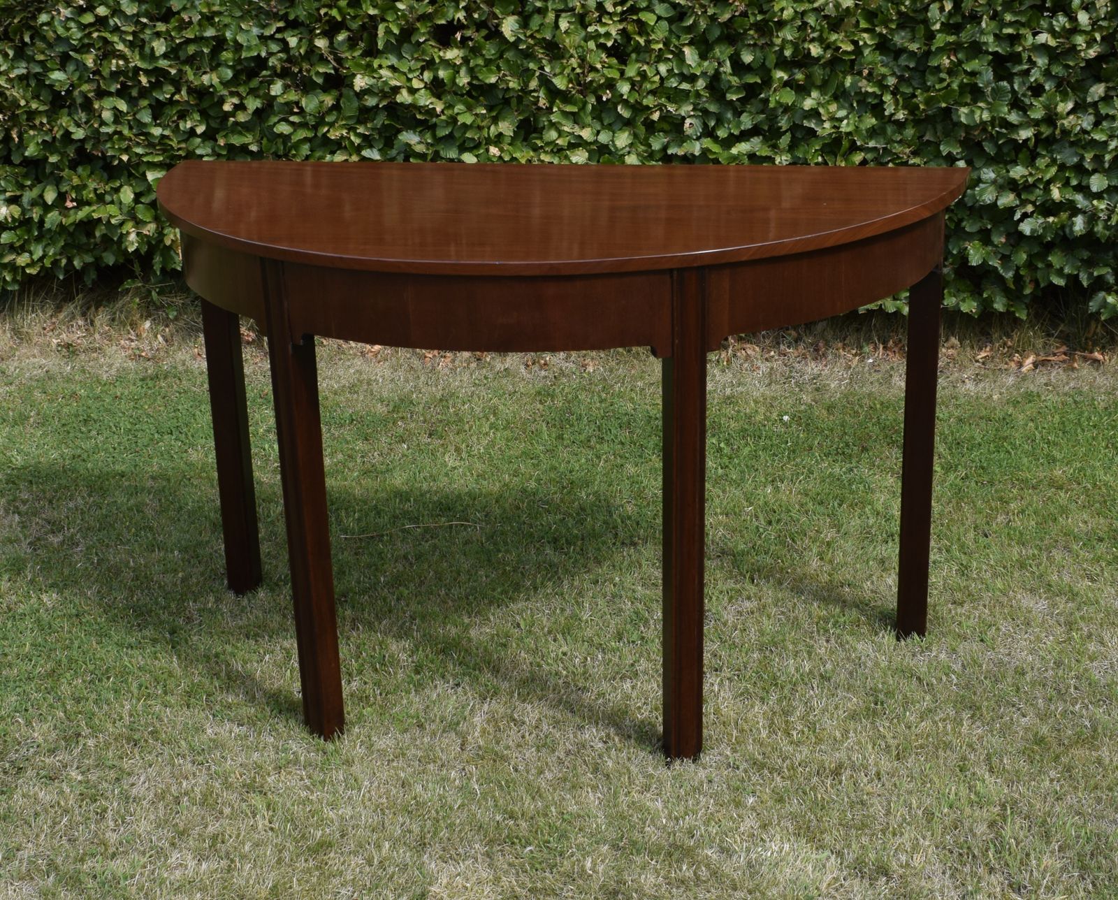 Georgian Period Mahogany Demi Lune Table photo 395.0