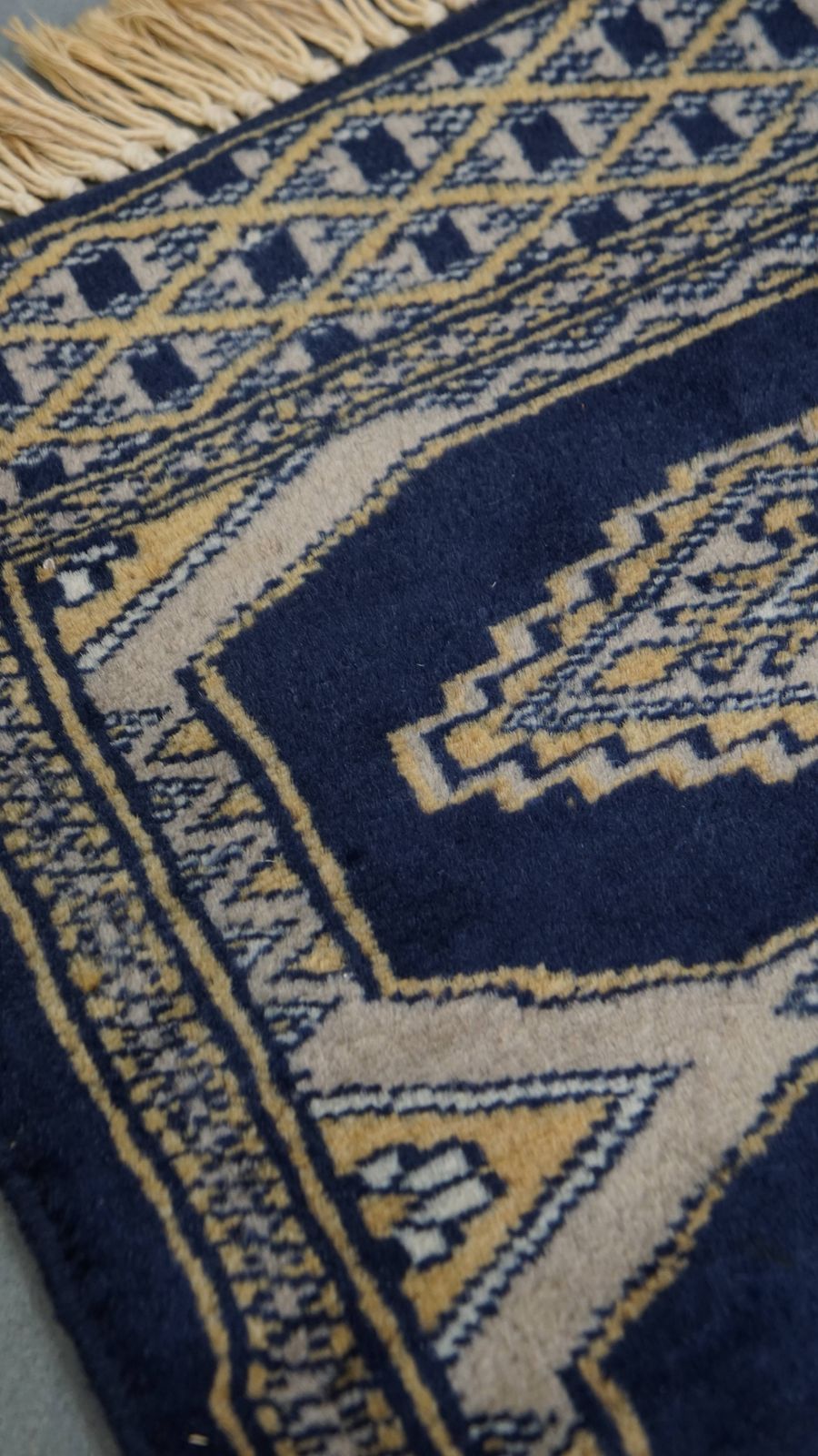 Subtiel Decoratief Vloerkleed/Loper In Blauw  En Beigetinten – 67 X 30 Cm photo Textiel