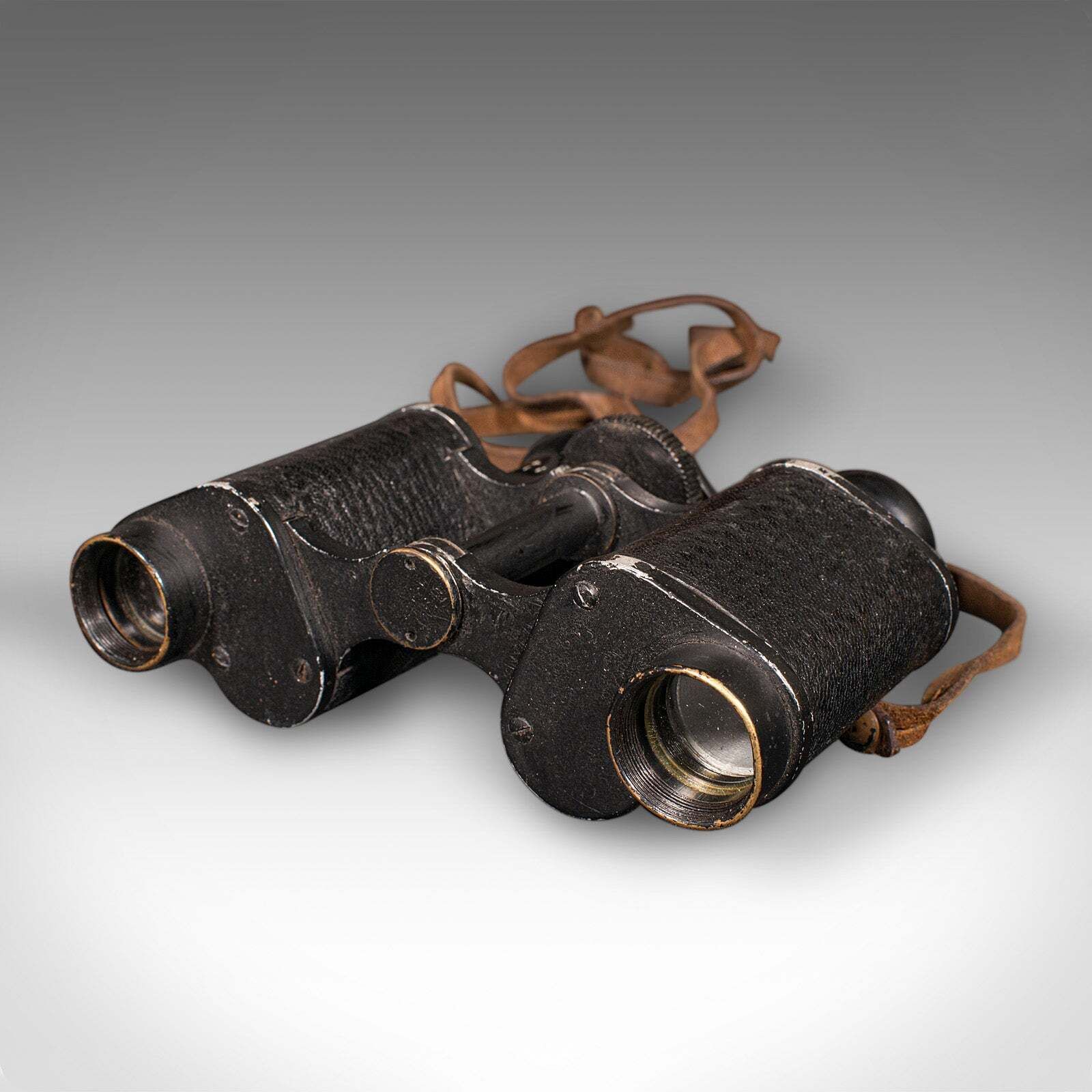 Vintage Pair Of Binoculars, Scottish, Racecourse Spotter's Glasses, Leather Case photo furniture