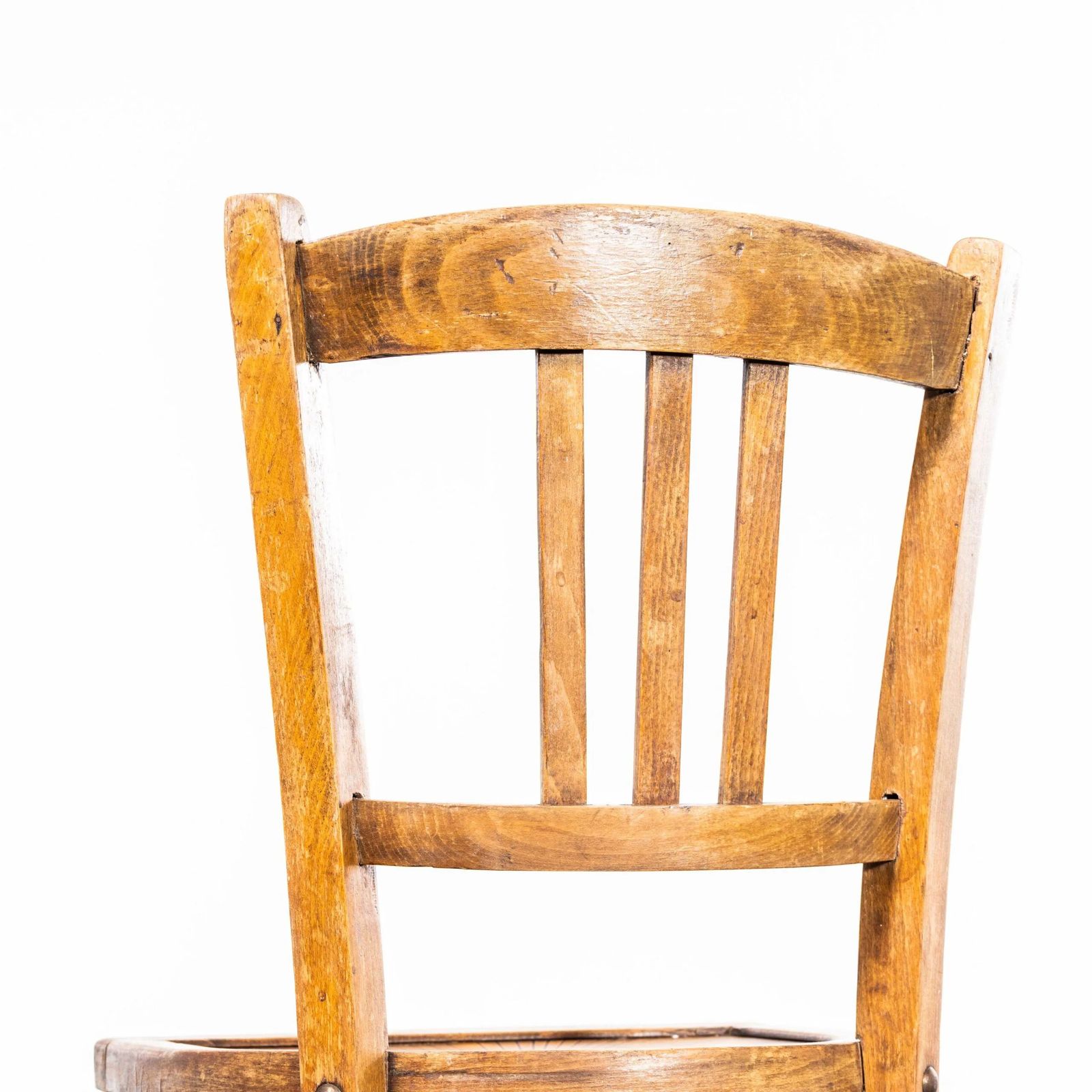 1950’s French Farmhouse Dining Chairs With Radial Patterned Seat – Set Of Four photo vinterior