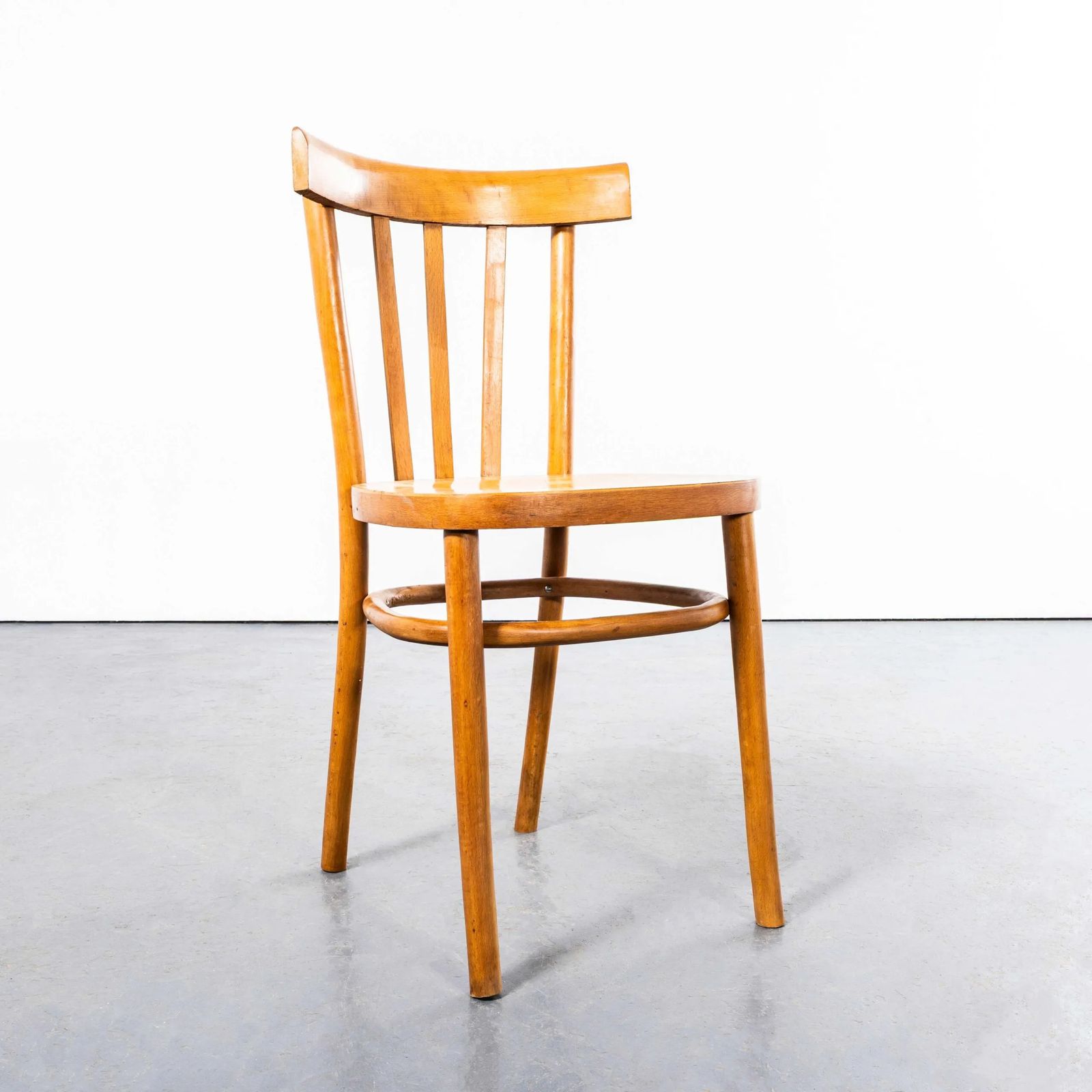 1950’s French Baumann Honey Bistro Dining Chair – Set Of Eight photo Furniture