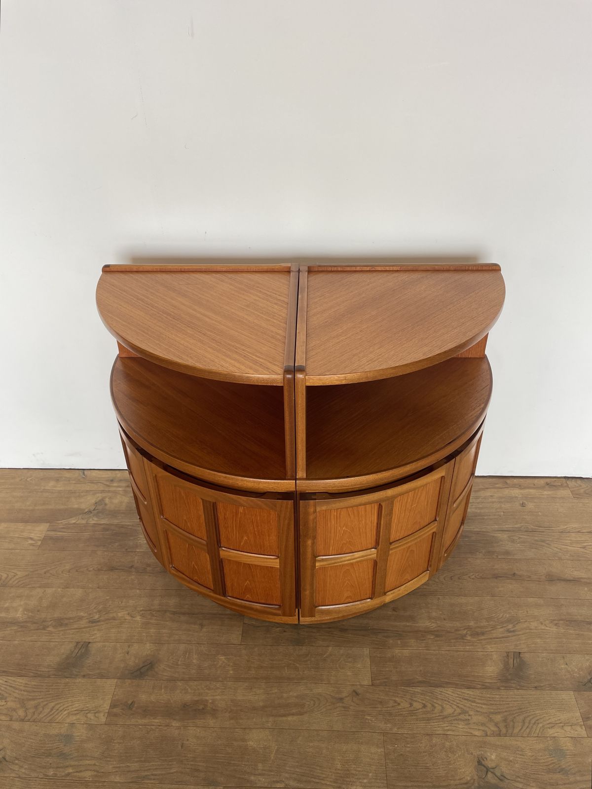 Pair Of Mid Century Teak Corner Bedside Cabinets By Nathan Furniture, 1960s photo Furniture