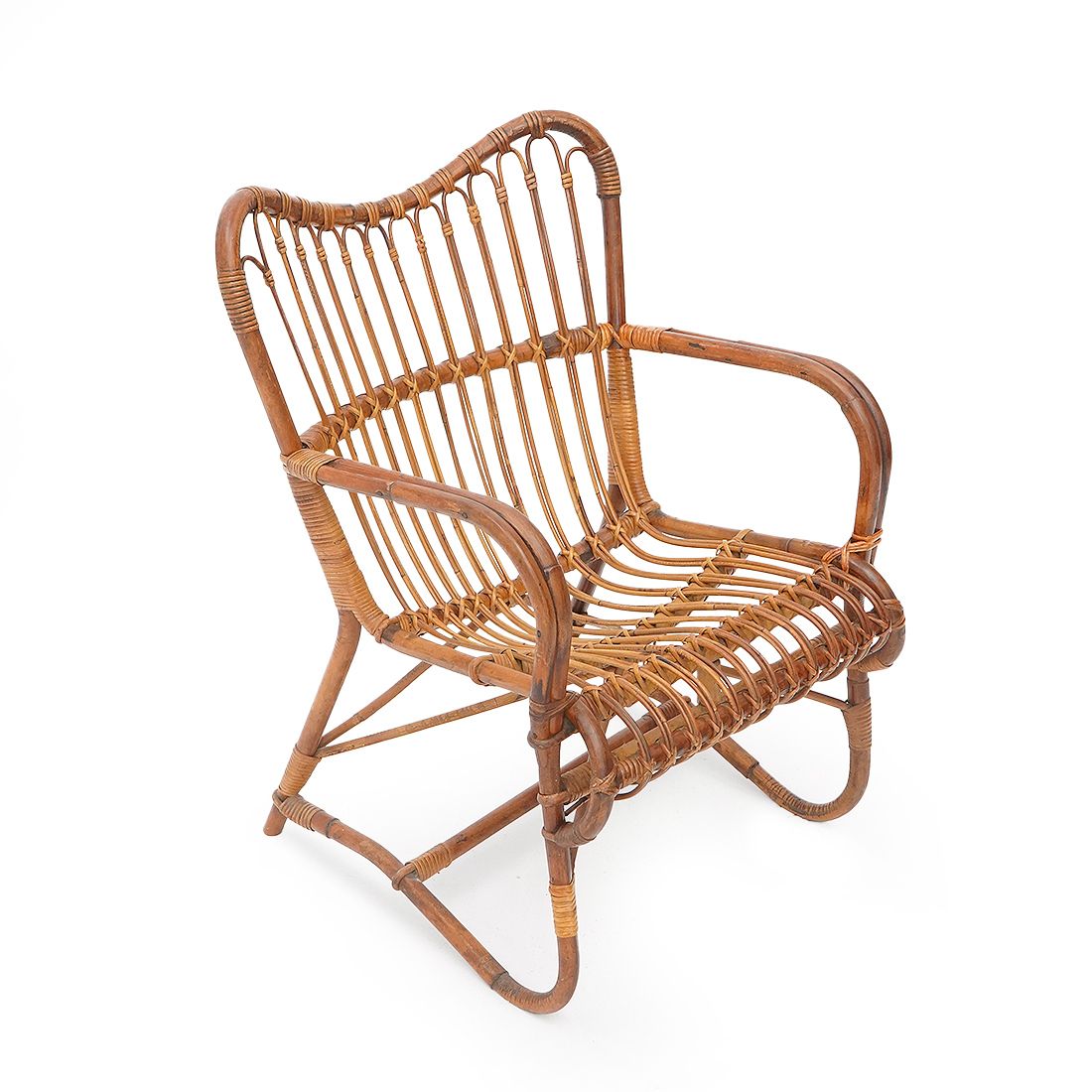 Armchair In Rattan, 1950s