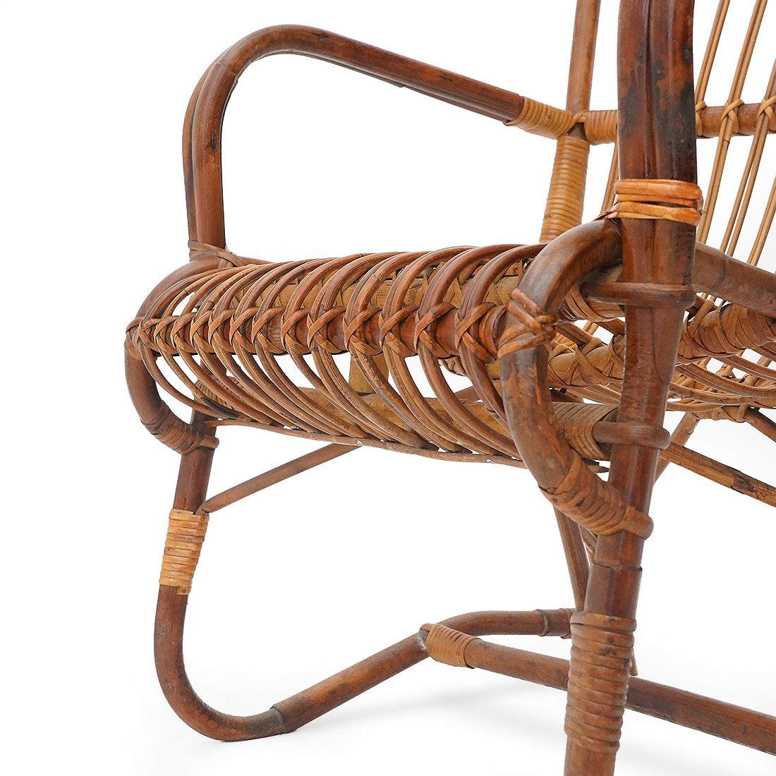 470.0 Armchair In Rattan, 1950s photo
