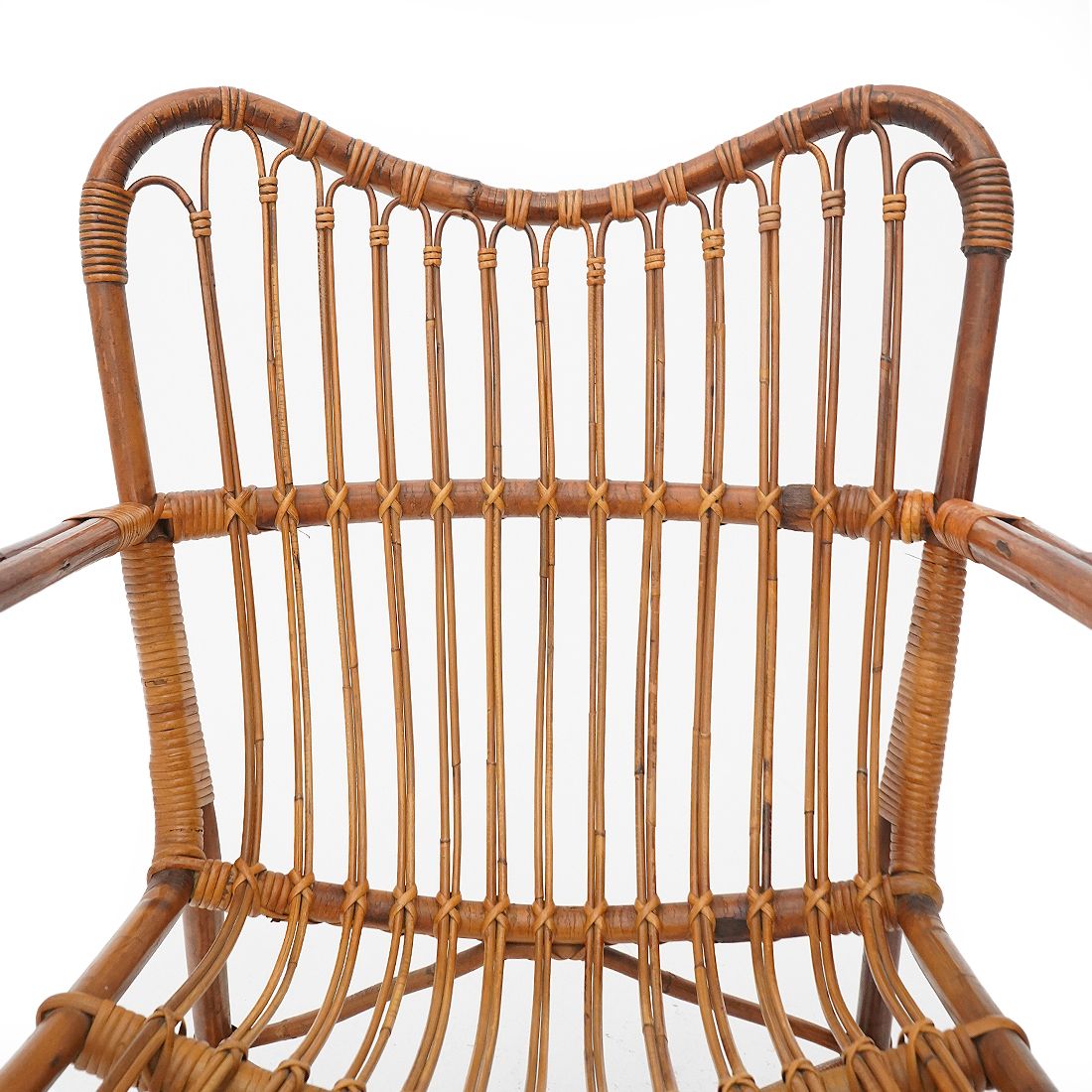 photo for sale Armchair In Rattan, 1950s