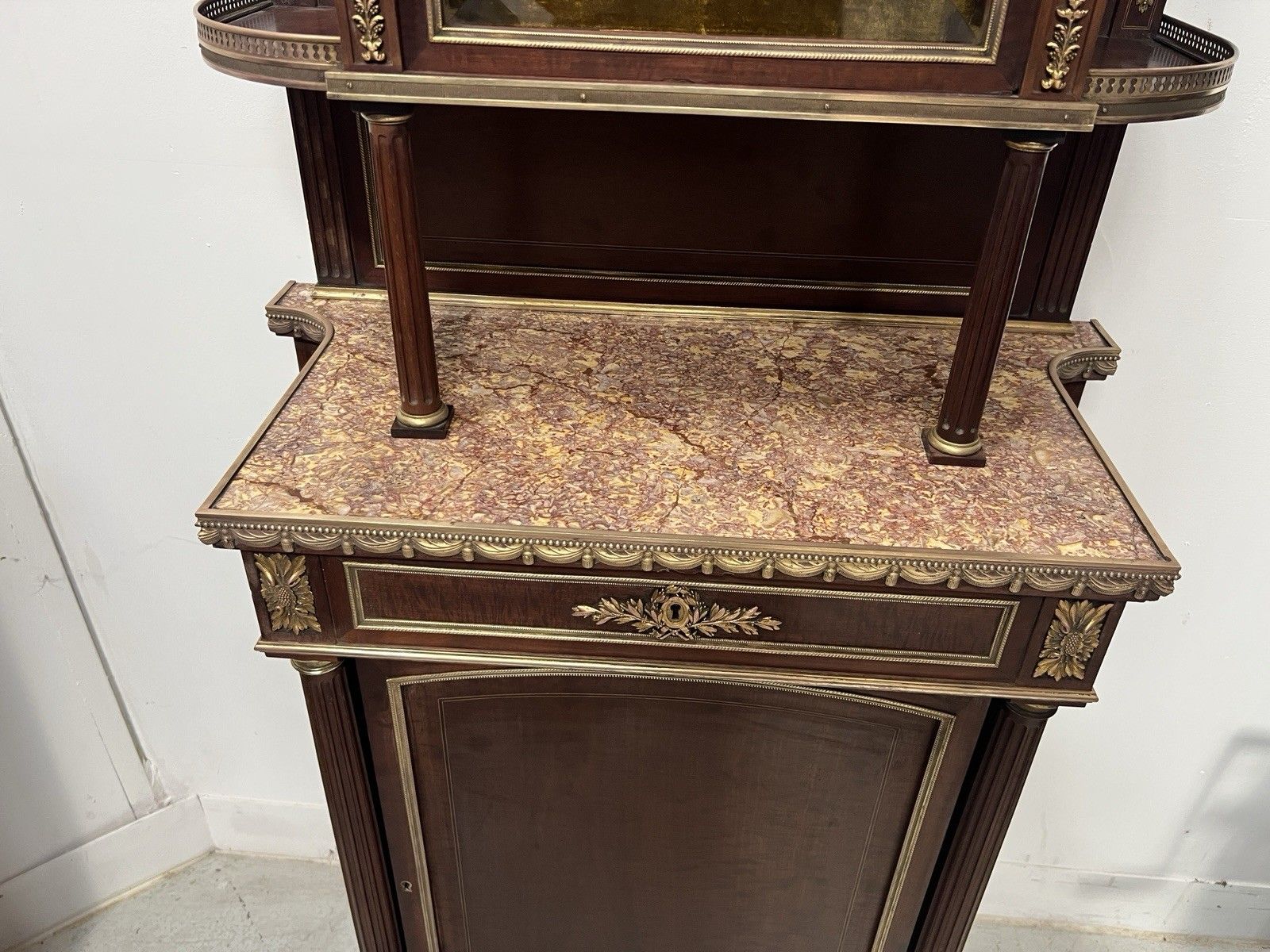 Napoleon III Mahogany And Chiseled Bronze Display Cabinet 19th Century photo 2475.0