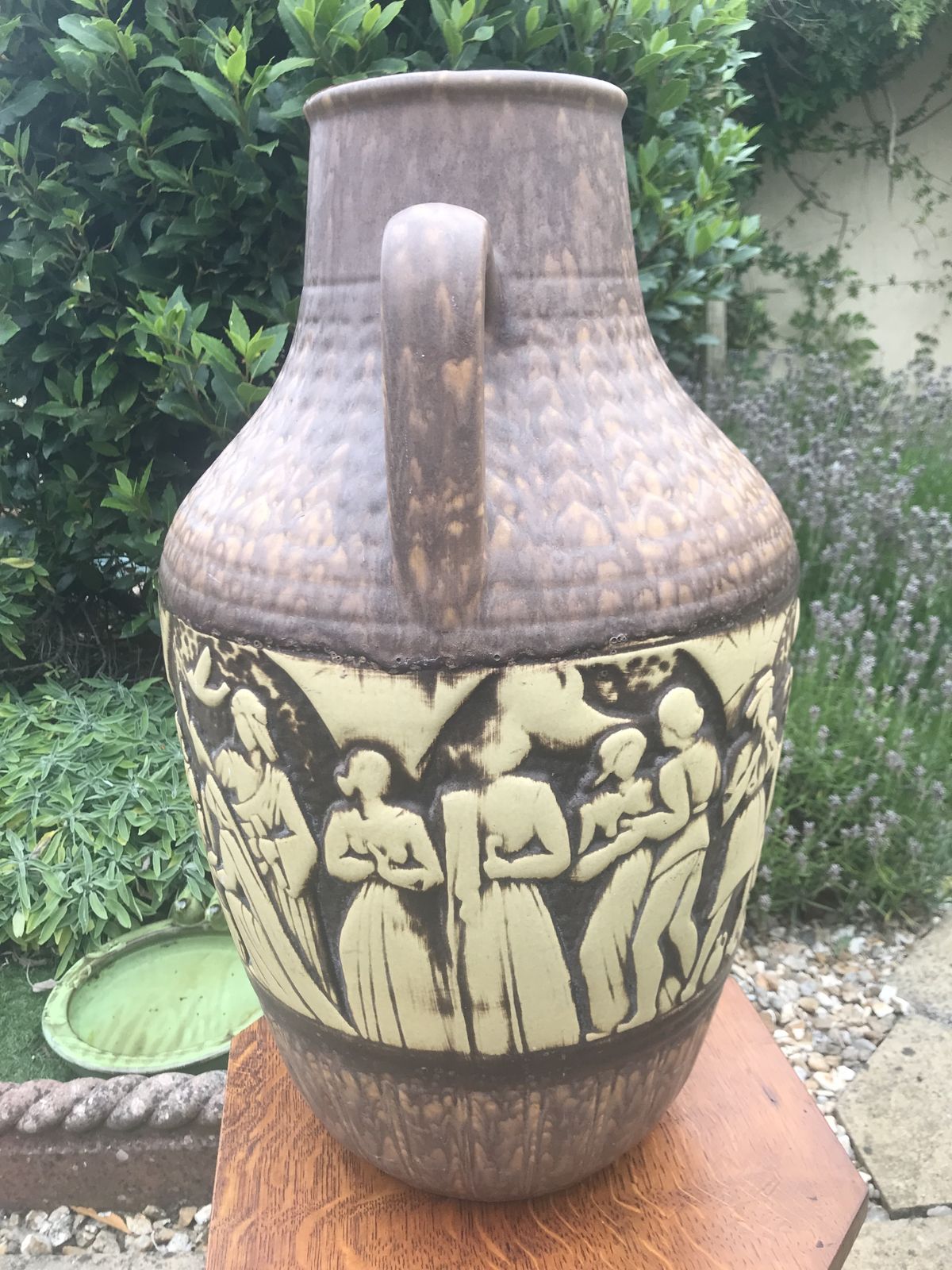 Large Vintage West Germany Fat Lava Ceramic Floor Vase photo 128.0