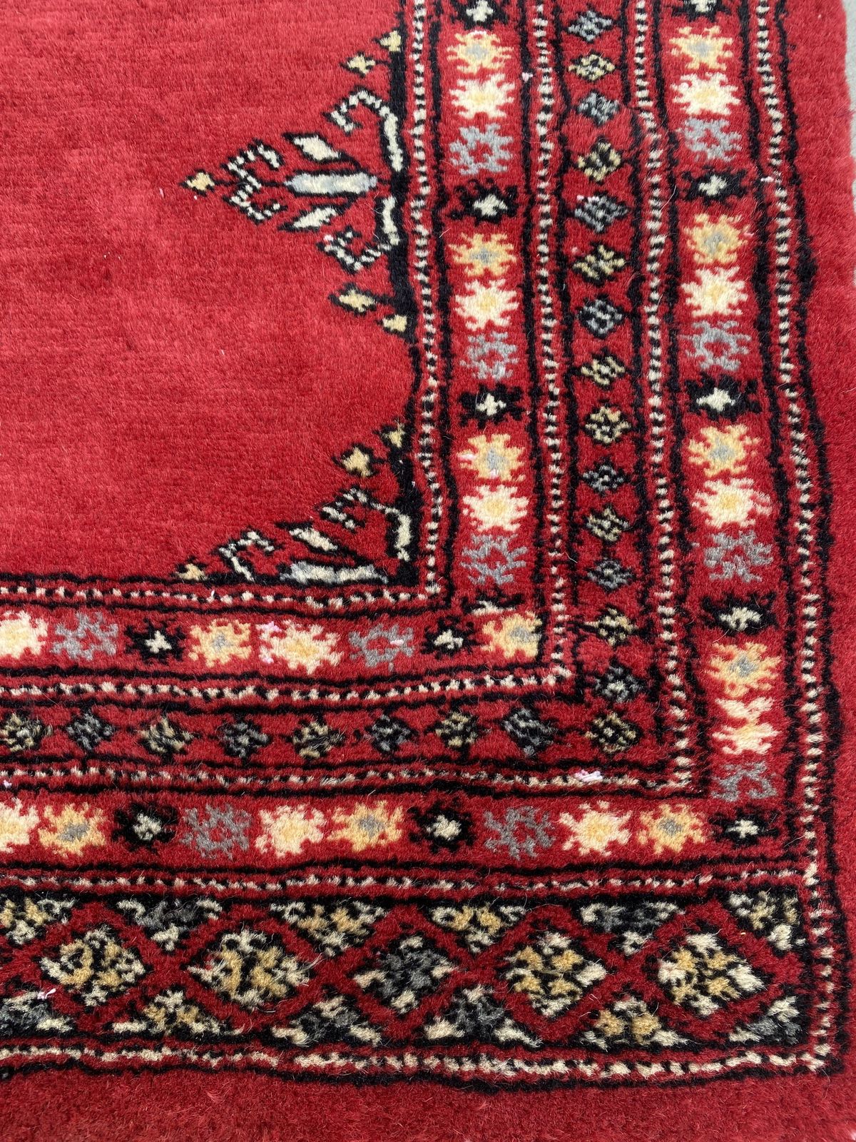 Authentic Bokhara Rug Hand Knotted Afghan Carpet With Geometric Design 3x4 photo for sale