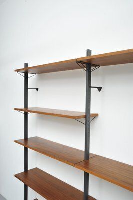 Swedish Walnut Shelving System By Pira, 1960s photo furniture