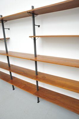 Swedish Walnut Shelving System By Pira, 1960s photo vinterior