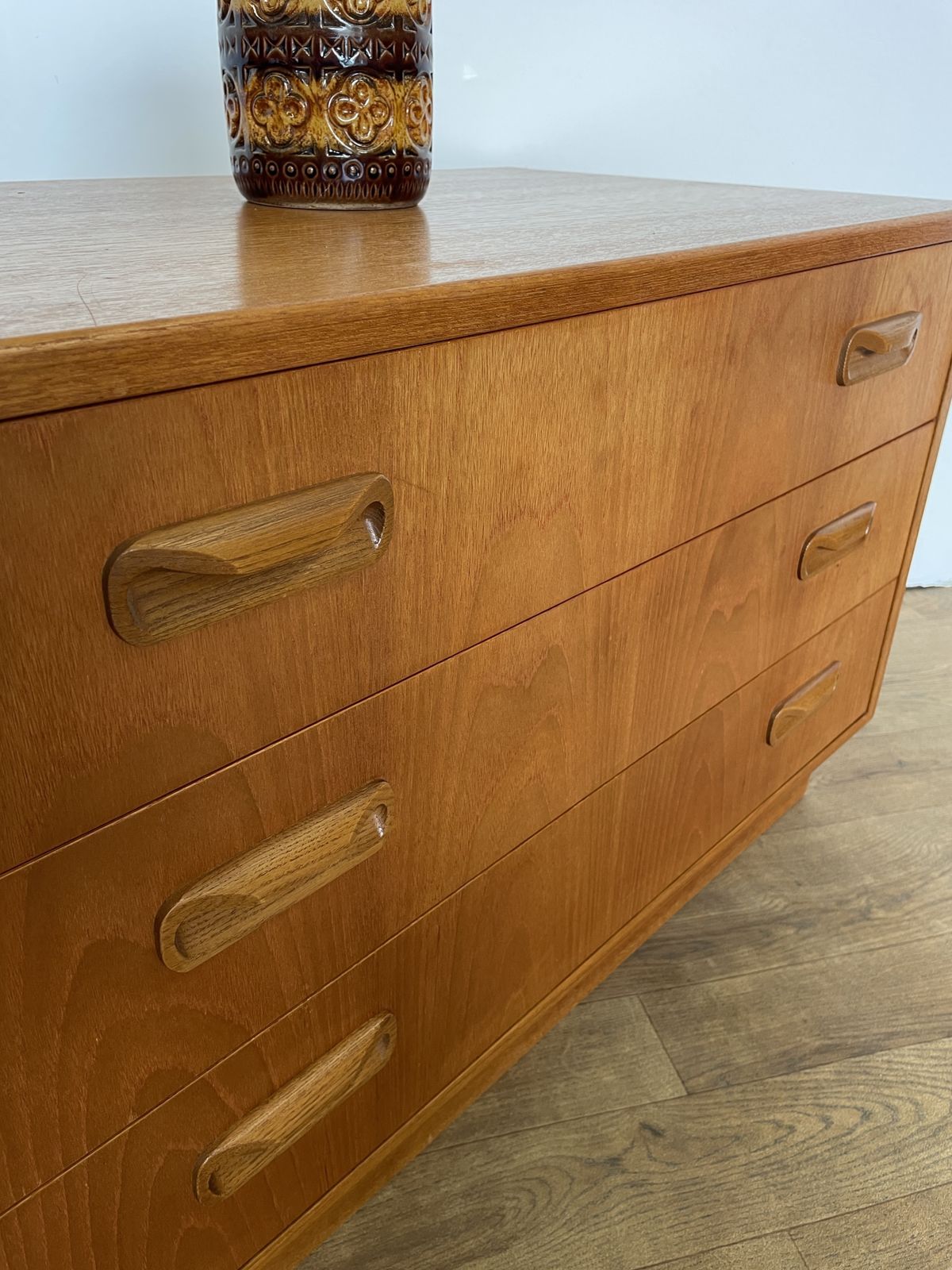 Mid Century G Plan Teak Chest Of Drawers – 3 Drawer Vintage Storage Unit photo for sale