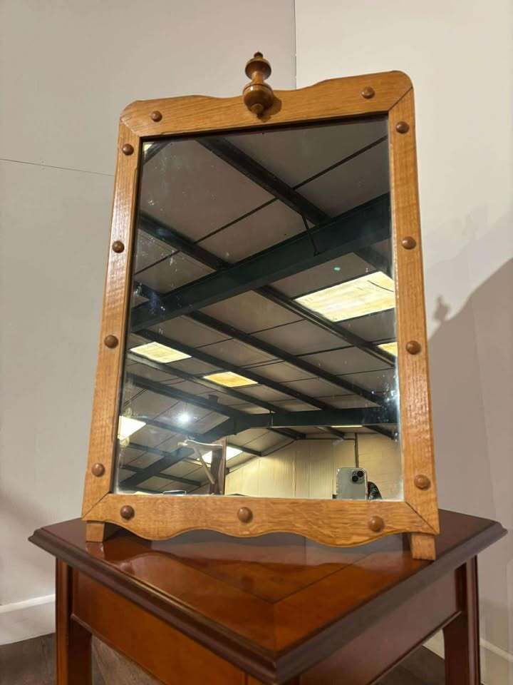 Oak Framed Mirror photo Home Decor