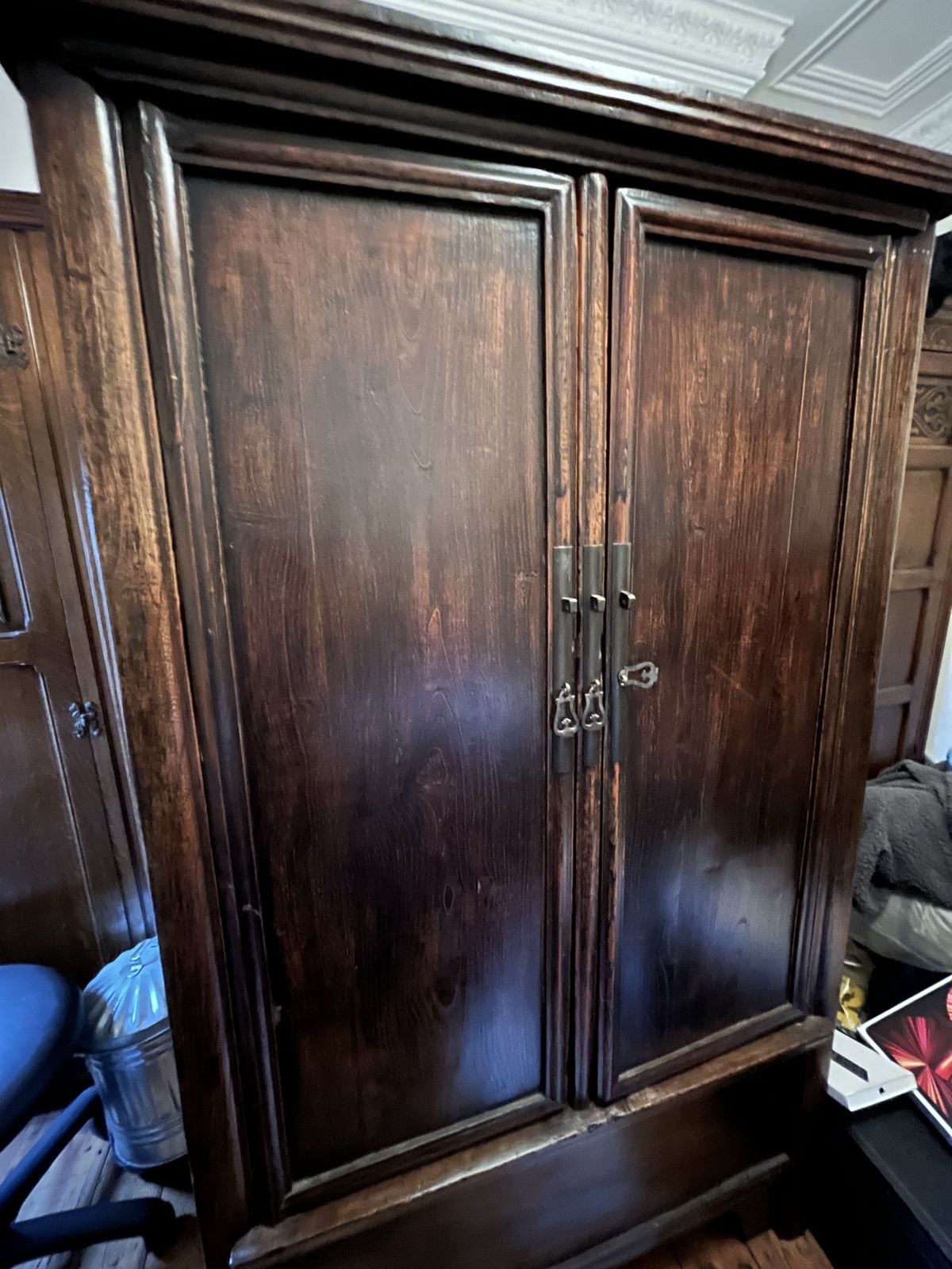 Chinese Antique Large Tapered Cabinet (Beijing, C.1900) photo for sale