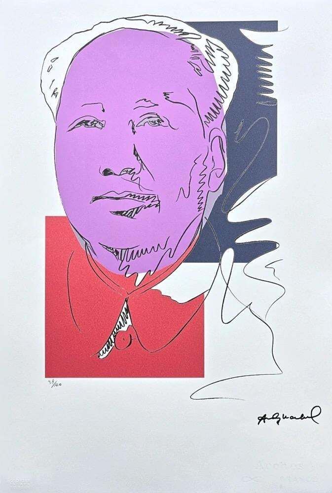 After Andy Warhol, Mao Zedong Drawing Purple, 1980s, Lithograph