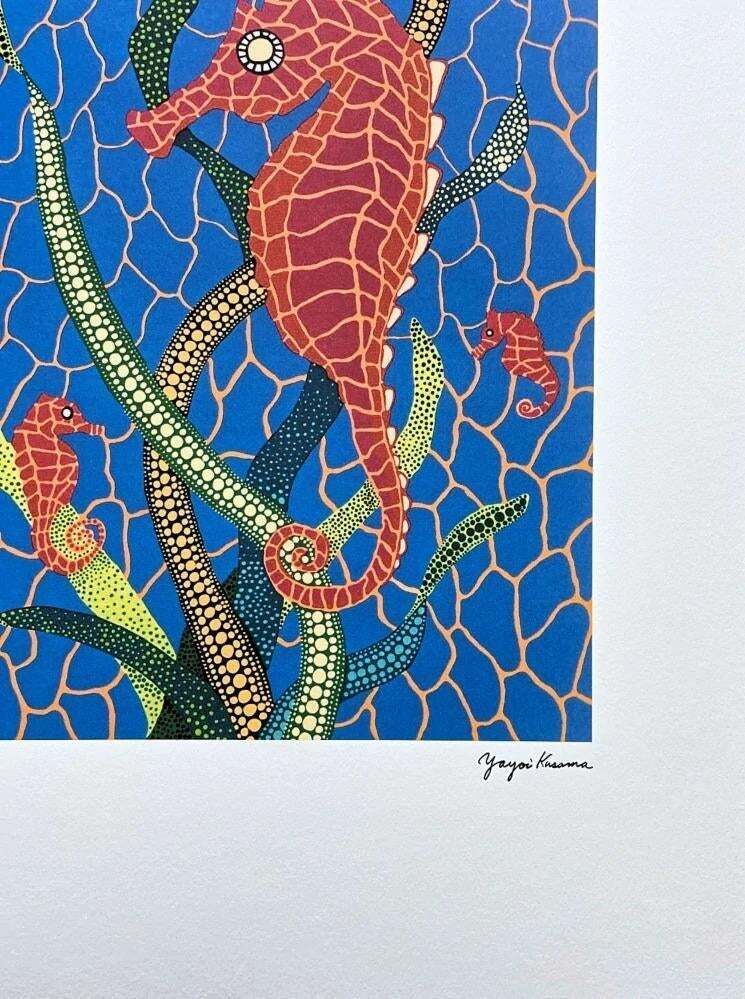 Yayoi Kusama, Seahorses , Lithograph, 1980s photo for sale