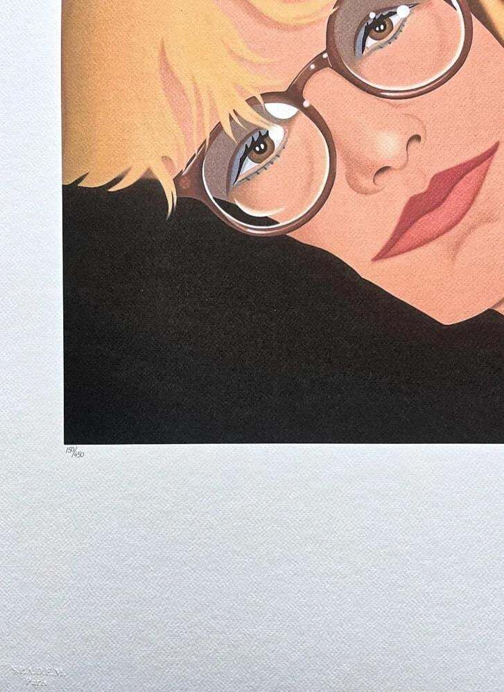 1990s After Tom Wesselmann "From Brown Eyes Under Glass " Pop Art Serigraph photo furniture