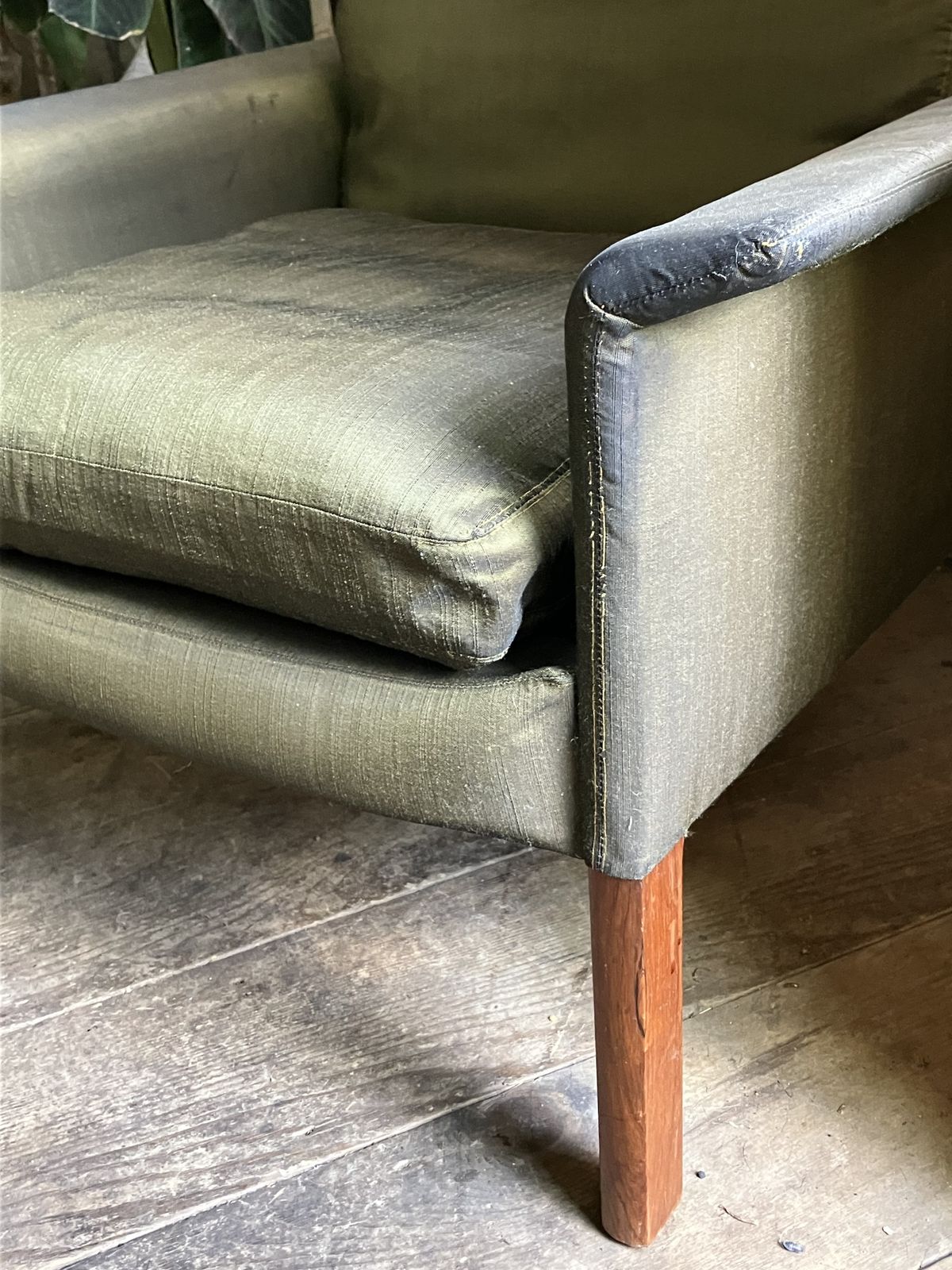 Hans Olsen For Cs Mobler Silk And Rosewood Armchair photo furniture