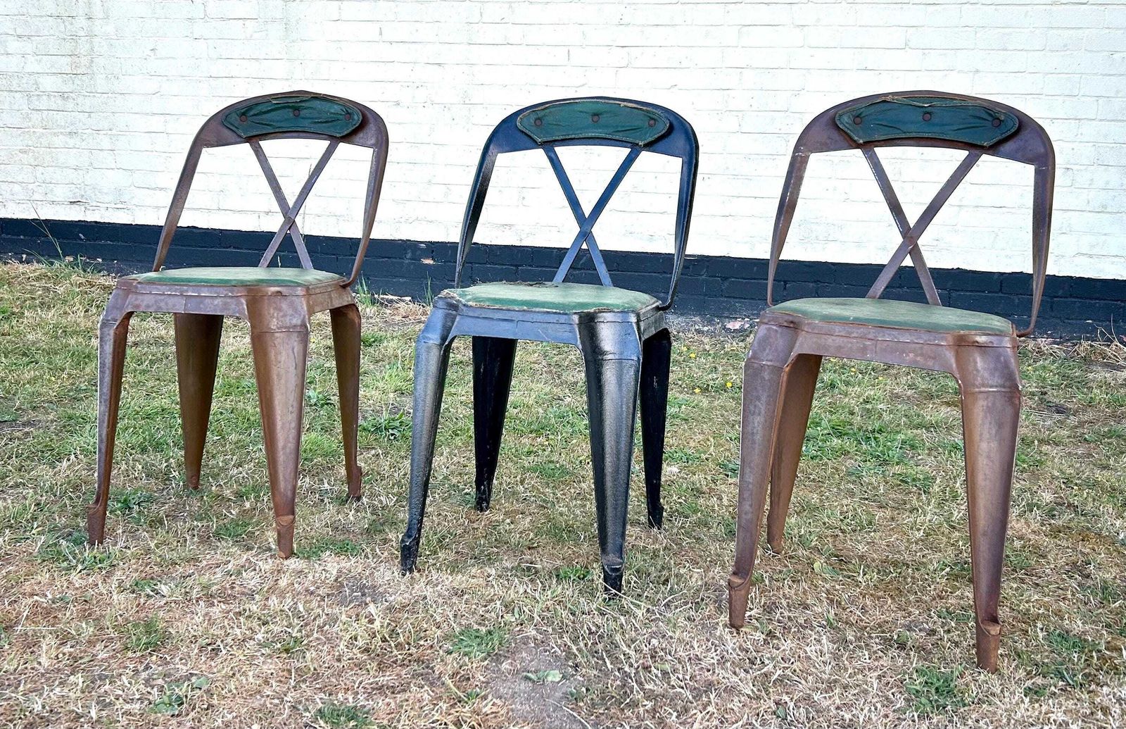 1930s Evertaut Industrial Cross Back Chair Vintage Antique Retro Metal Wooden Kitchen Factory Machinists Office Desk photo furniture