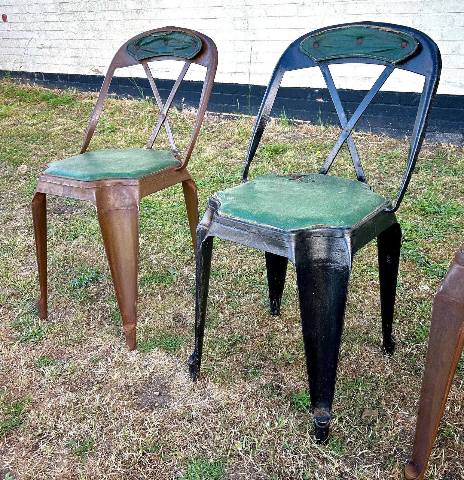 1930s Evertaut Industrial Cross Back Chair Vintage Antique Retro Metal Wooden Kitchen Factory Machinists Office Desk photo Furniture