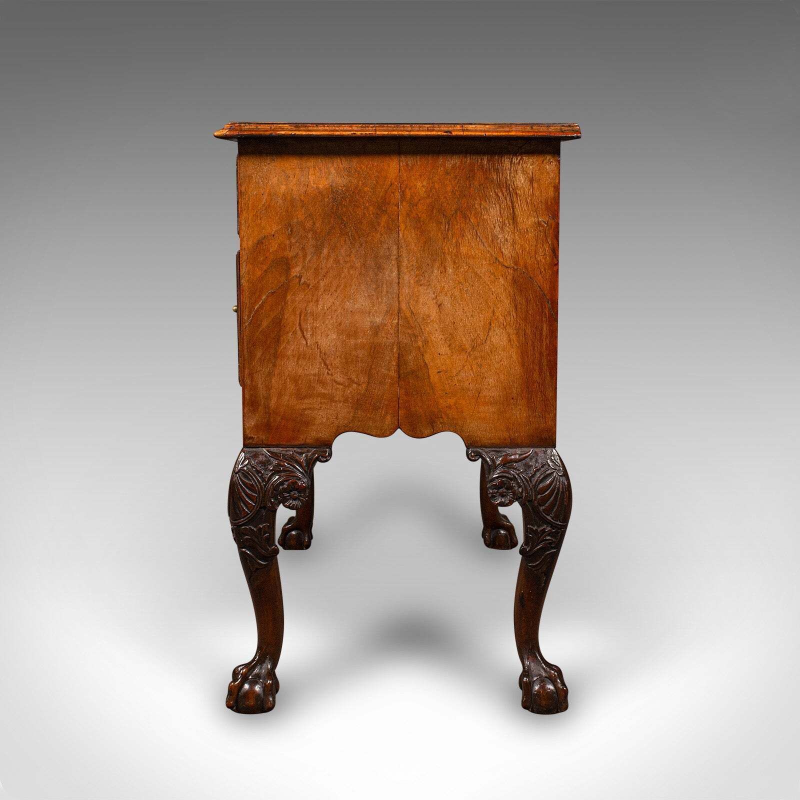 Antique Georgian Revival Lowboy, English, Walnut, Hall, Side Table, Edwardian photo 1934.0
