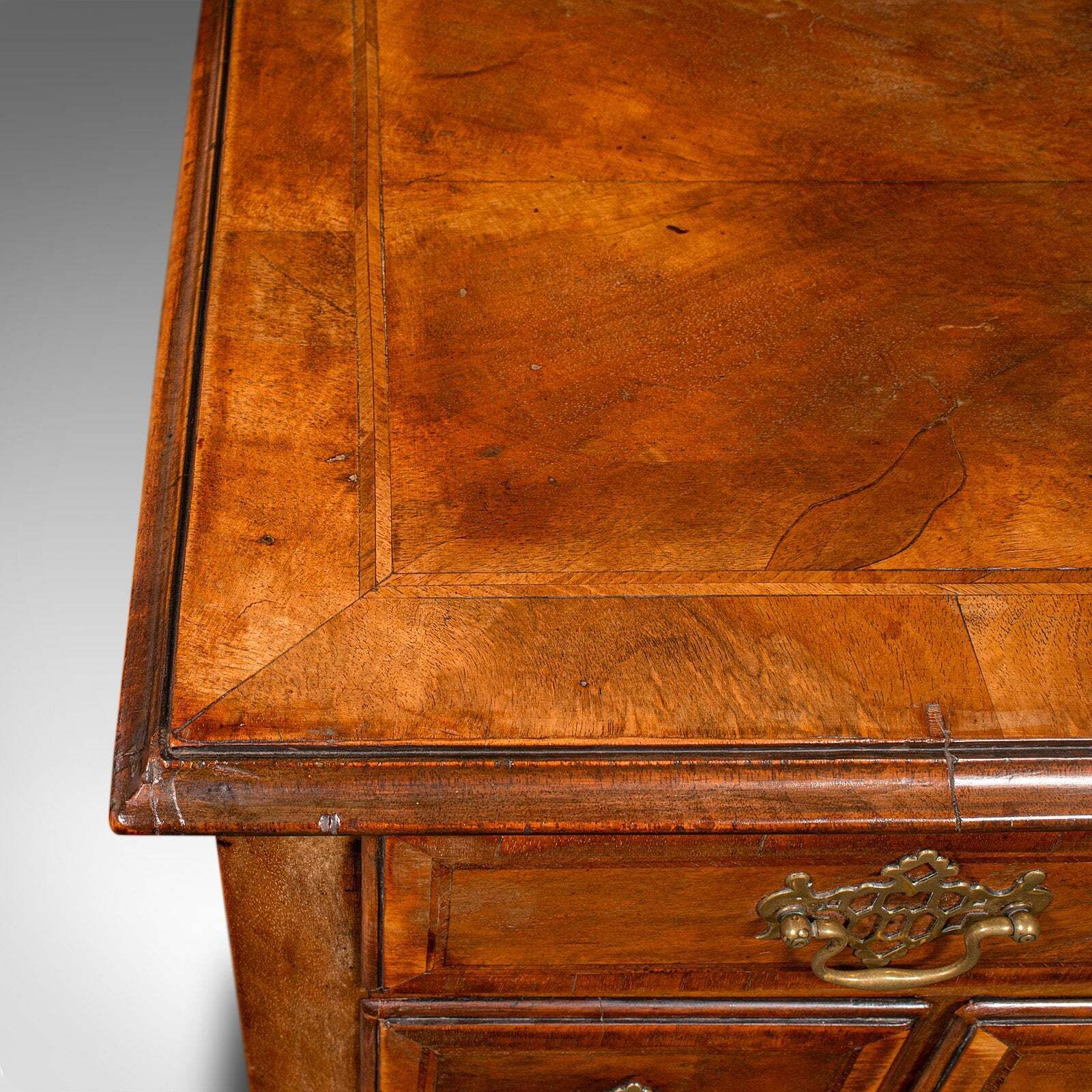 photo furniture Antique Georgian Revival Lowboy, English, Walnut, Hall, Side Table, Edwardian