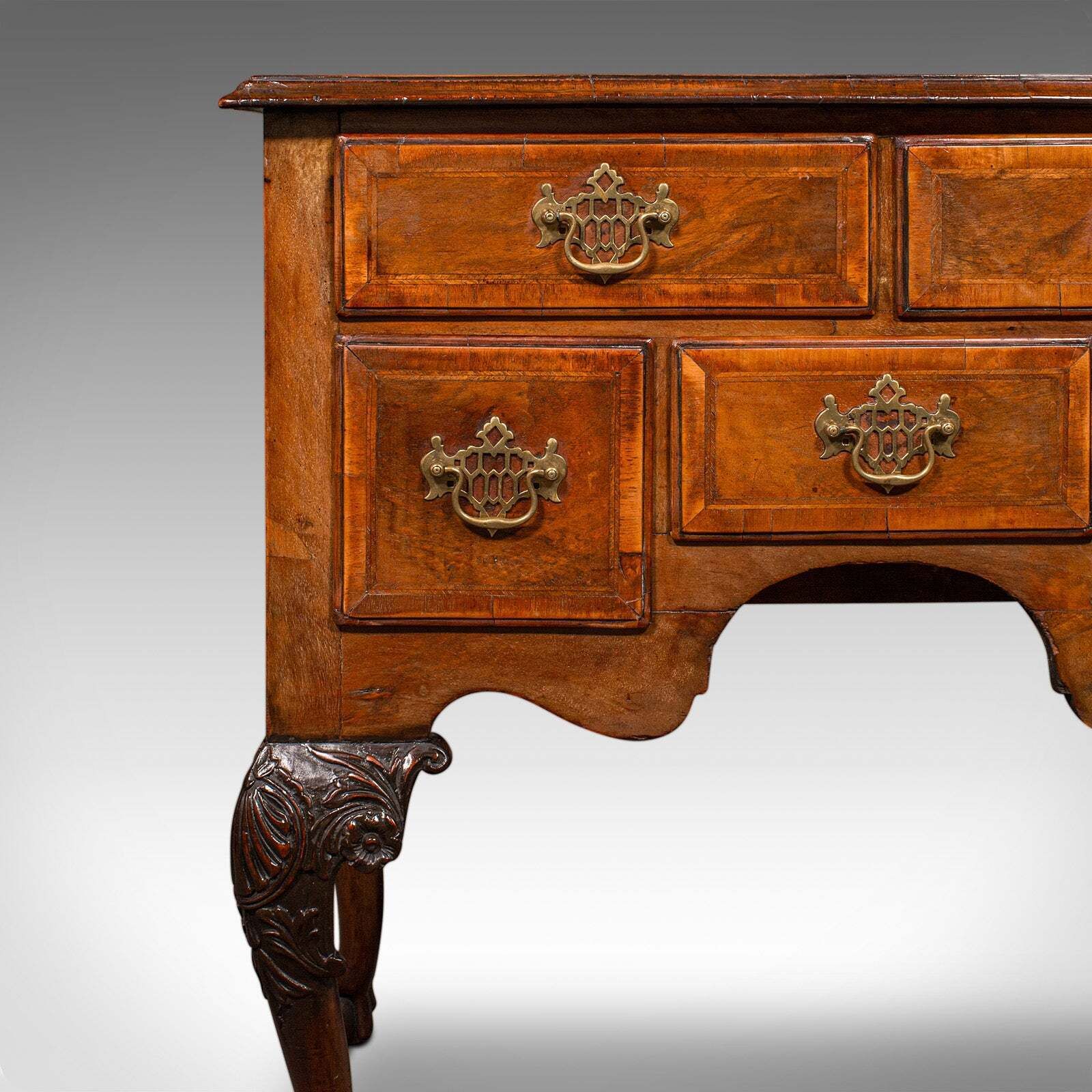 photo for sale Antique Georgian Revival Lowboy, English, Walnut, Hall, Side Table, Edwardian