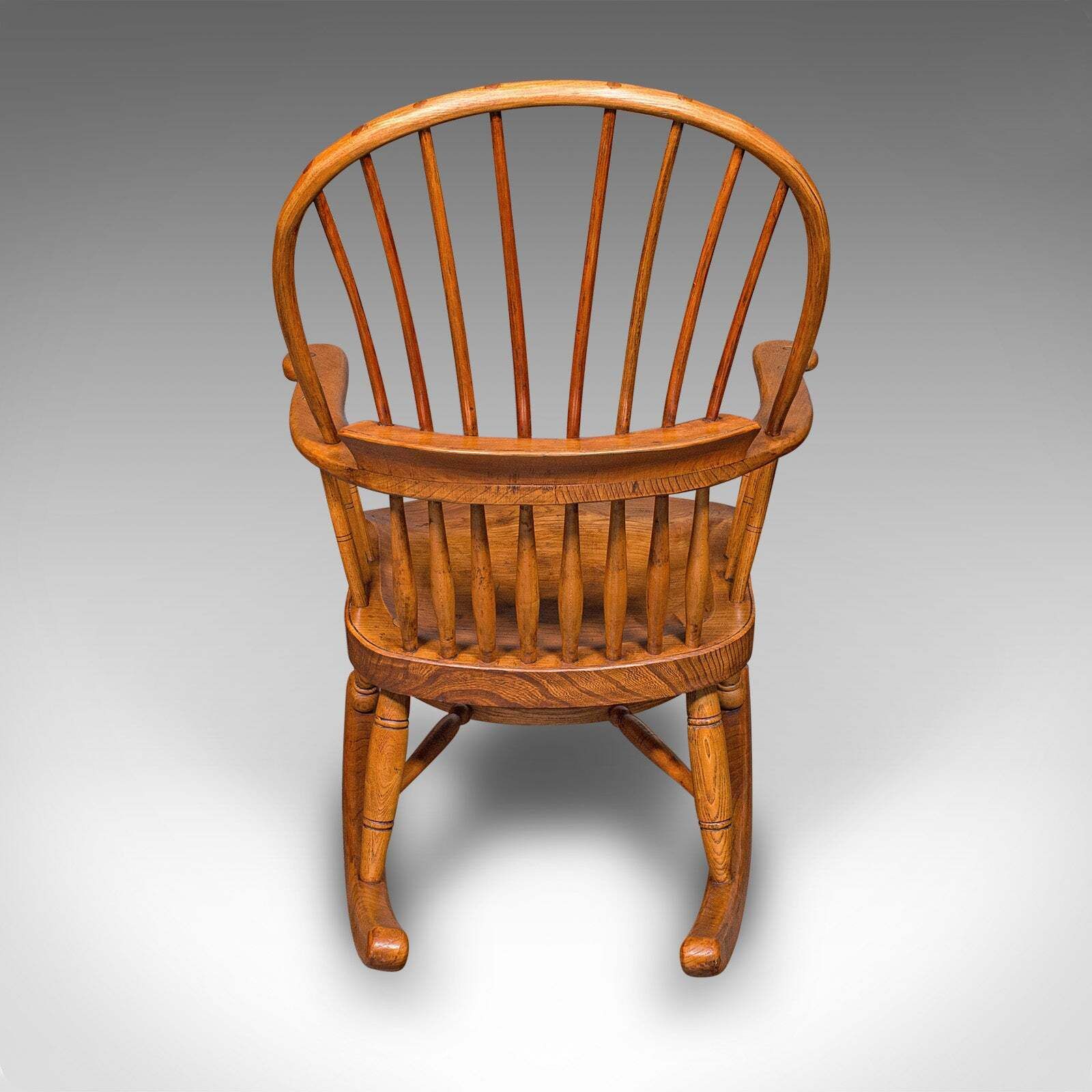 Antique Windsor Rocking Chair, English, Elm, Rocker, Fireside Seat, Victorian photo Furniture