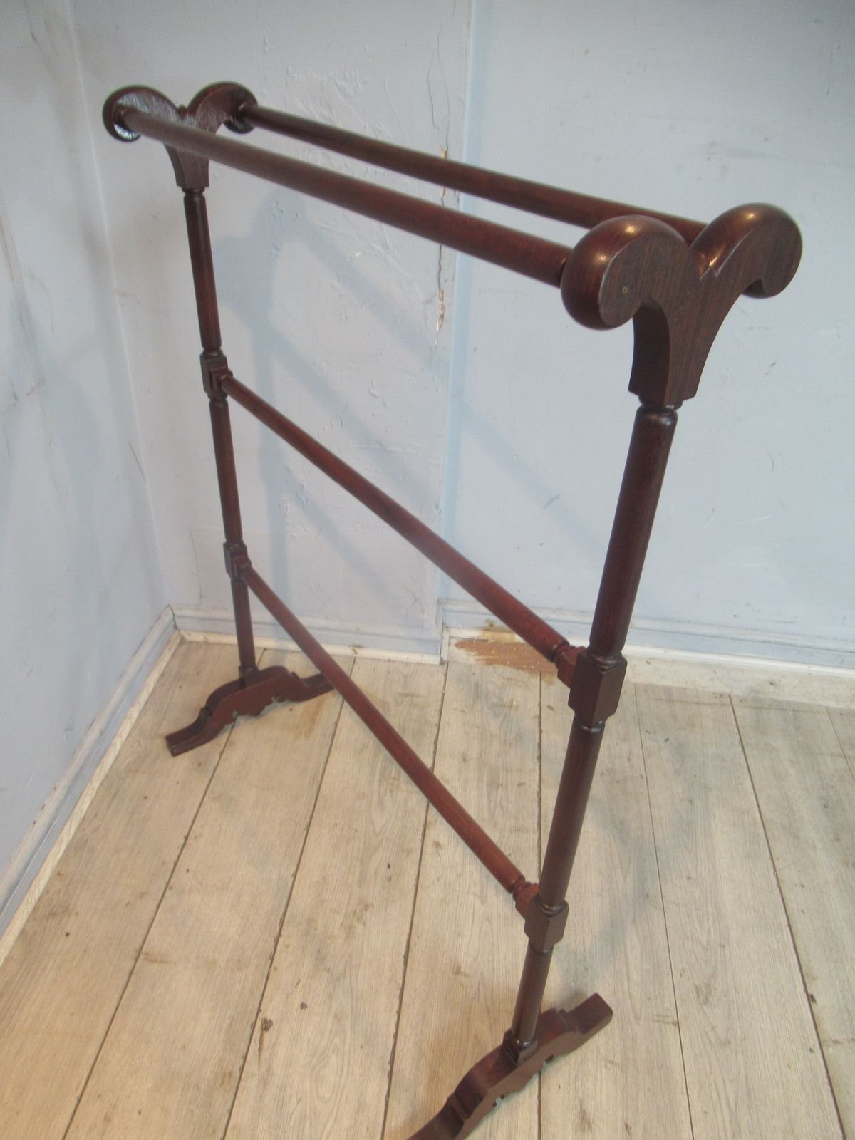 photo for sale Large Victorian   1880s  Mahogany Towel Rail