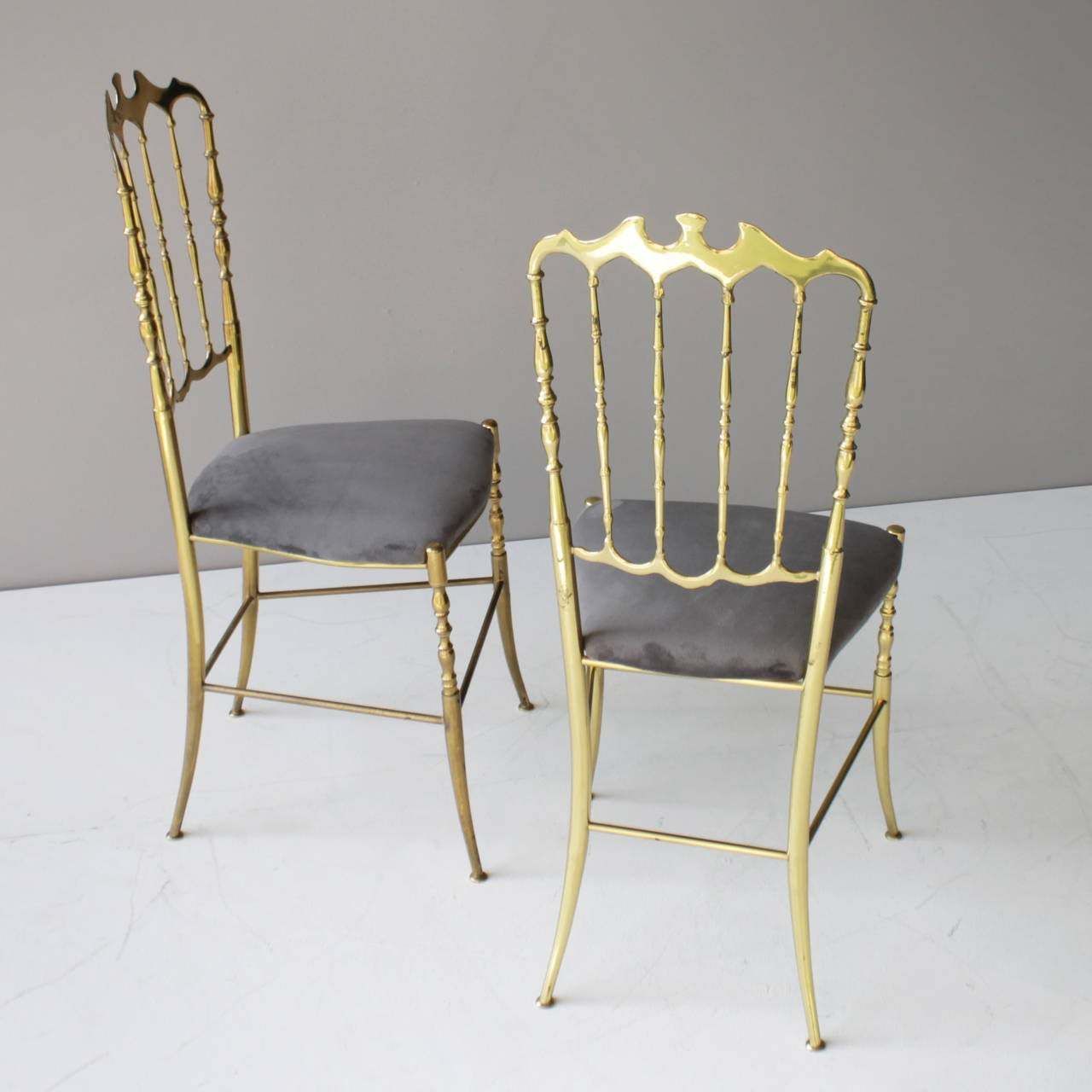Pair Of Brass Italian Chiavari Chairs photo buy
