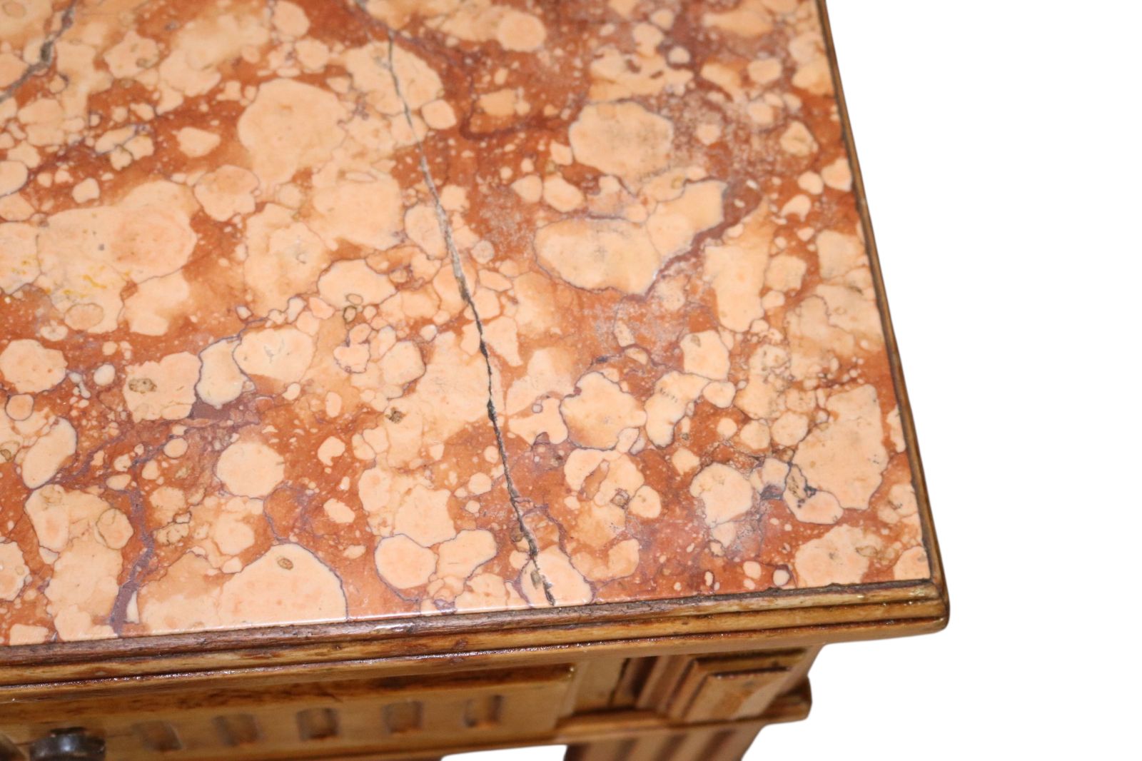 Antique French Walnut Marble Top Bedside Cabinet / Nightstand photo buy