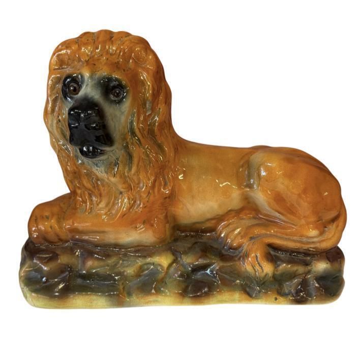 Pair Of Victorian Staffordshire Lions photo furniture