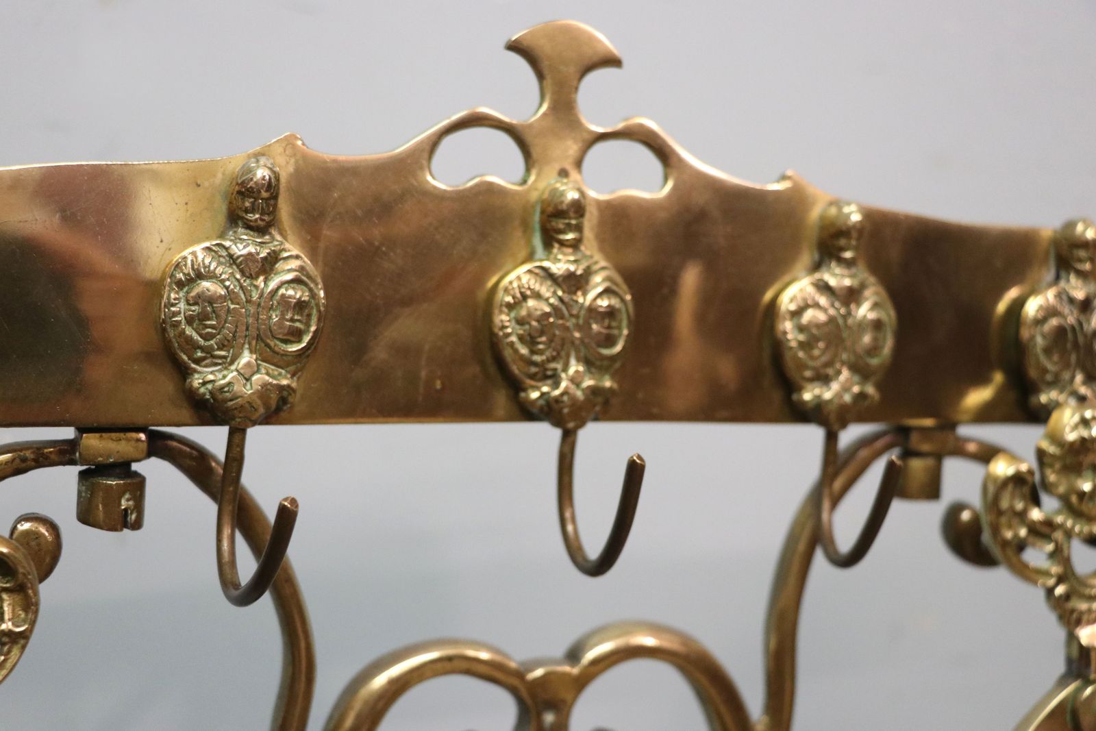 Fireside Beauty! A Lovely Set Of Victorian Brass Fire Tools. photo vinterior
